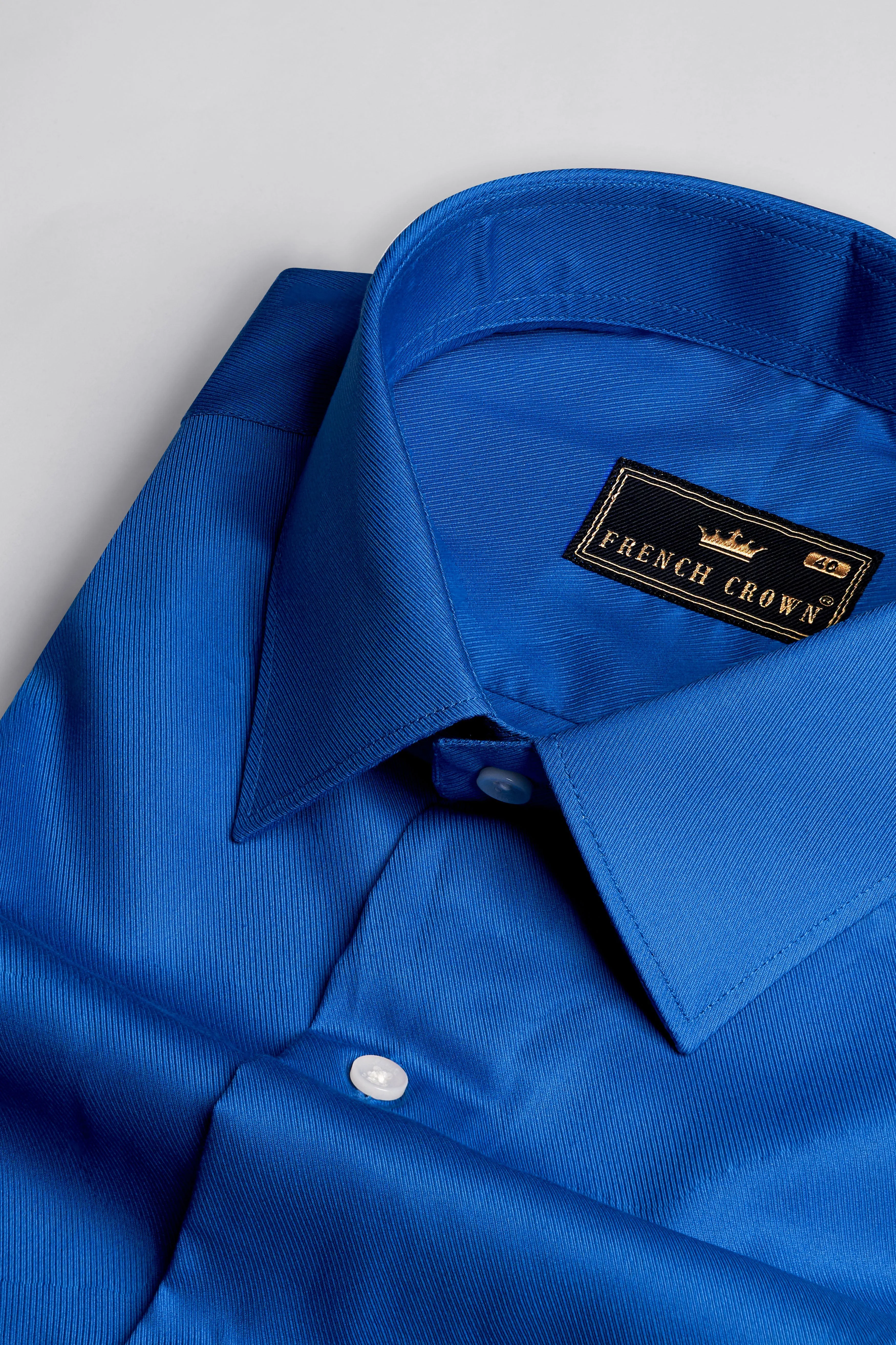 Tory Blue Twill Premium Cotton Shirt sold by French Crown product image thumbnail 2