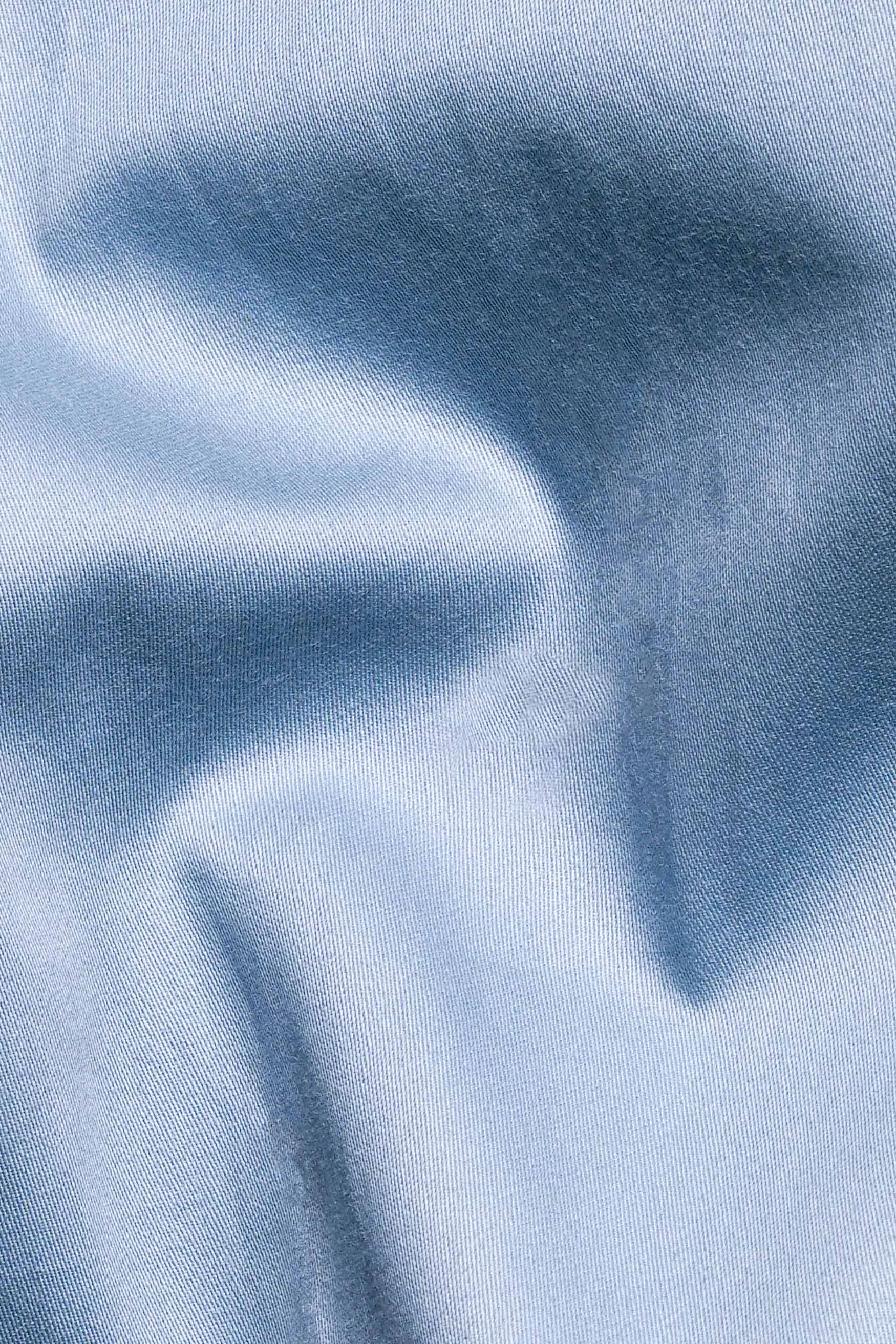 Periwinkle Blue Subtle Sheen Super Soft Premium Cotton Shirt sold by French Crown product image thumbnail 2