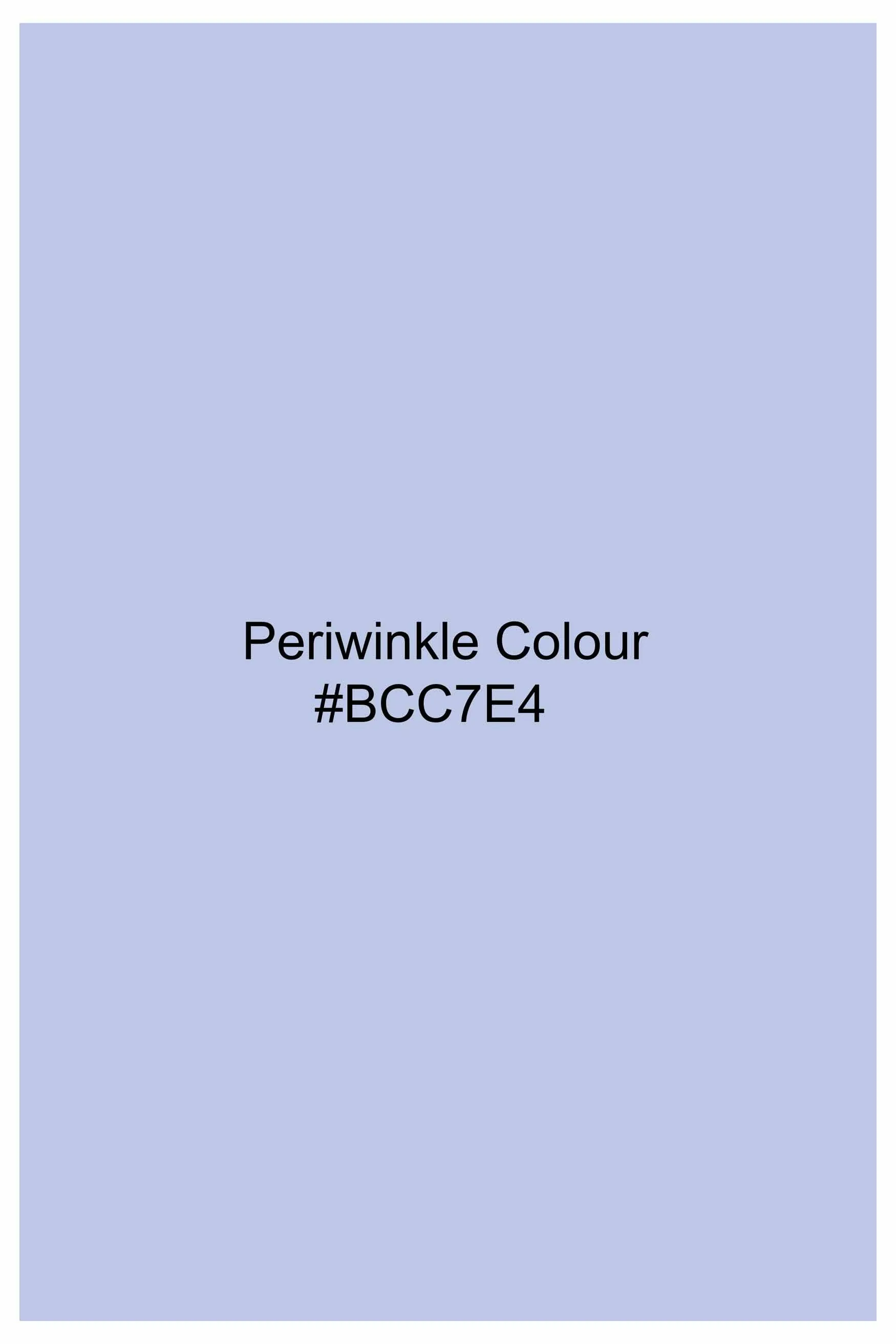 Periwinkle Blue Subtle Sheen Super Soft Premium Cotton Shirt sold by French Crown product image thumbnail 5