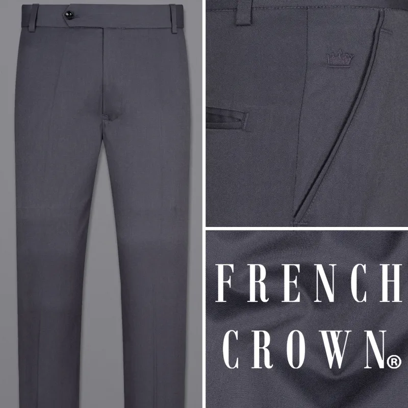 Trout Grey Wool Rich Pant sold by French Crown