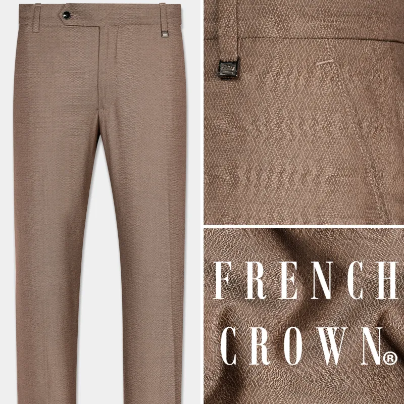 Hemp Brown Wool Rich Pant sold by French Crown