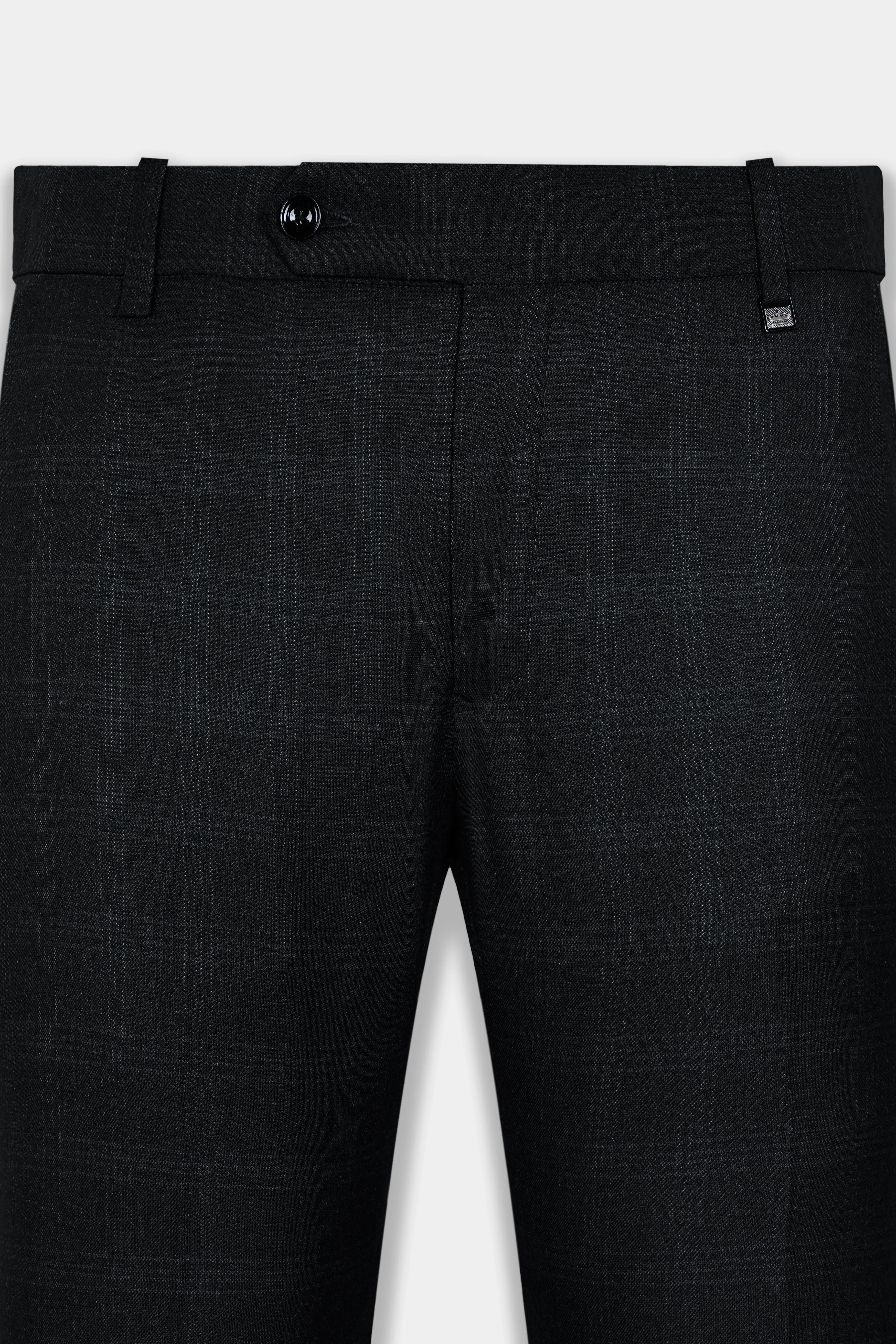 Charade Gray Plaid Wool Rich Pant sold by French Crown product image thumbnail 2