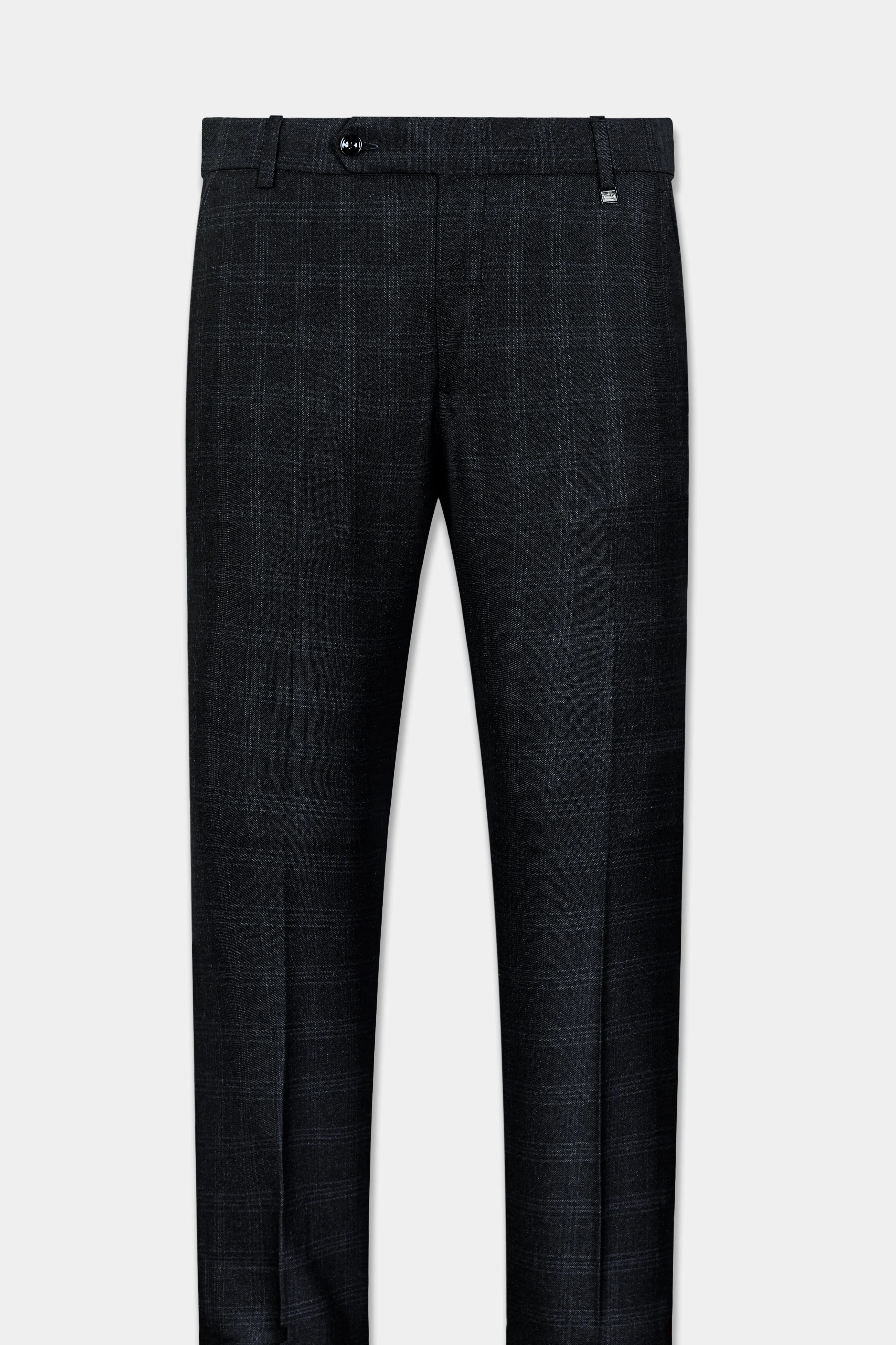 Charade Gray Plaid Wool Rich Pant sold by French Crown product image thumbnail 4