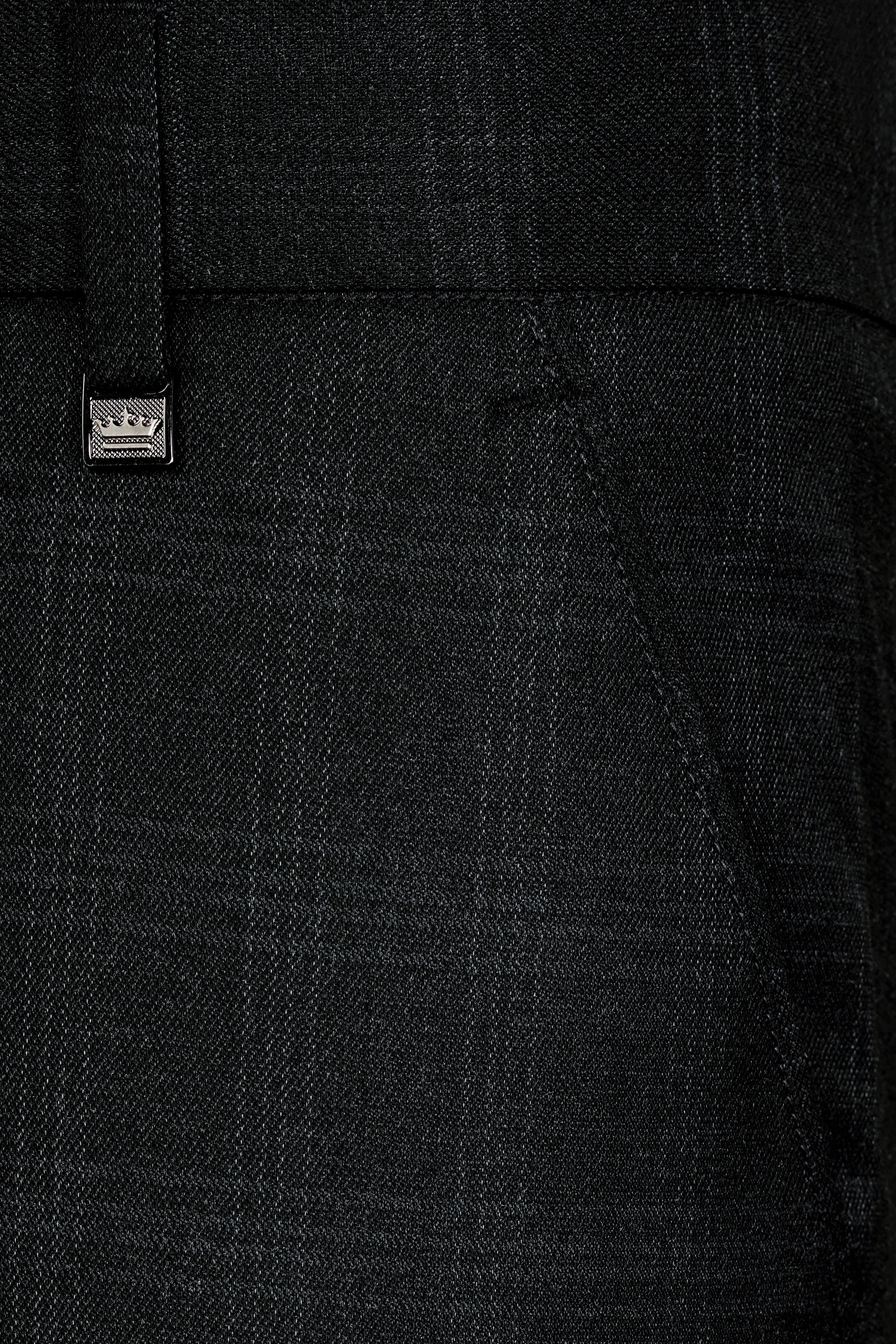 Charade Gray Plaid Wool Rich Pant sold by French Crown product image thumbnail 5