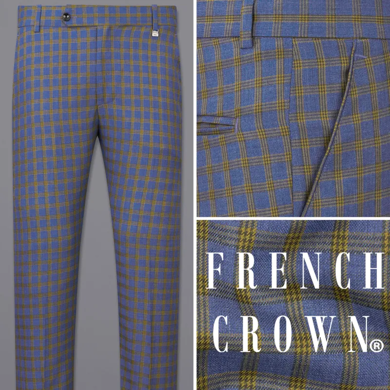 Twilight Blue with Alpine Brown Plaid Pants sold by French Crown