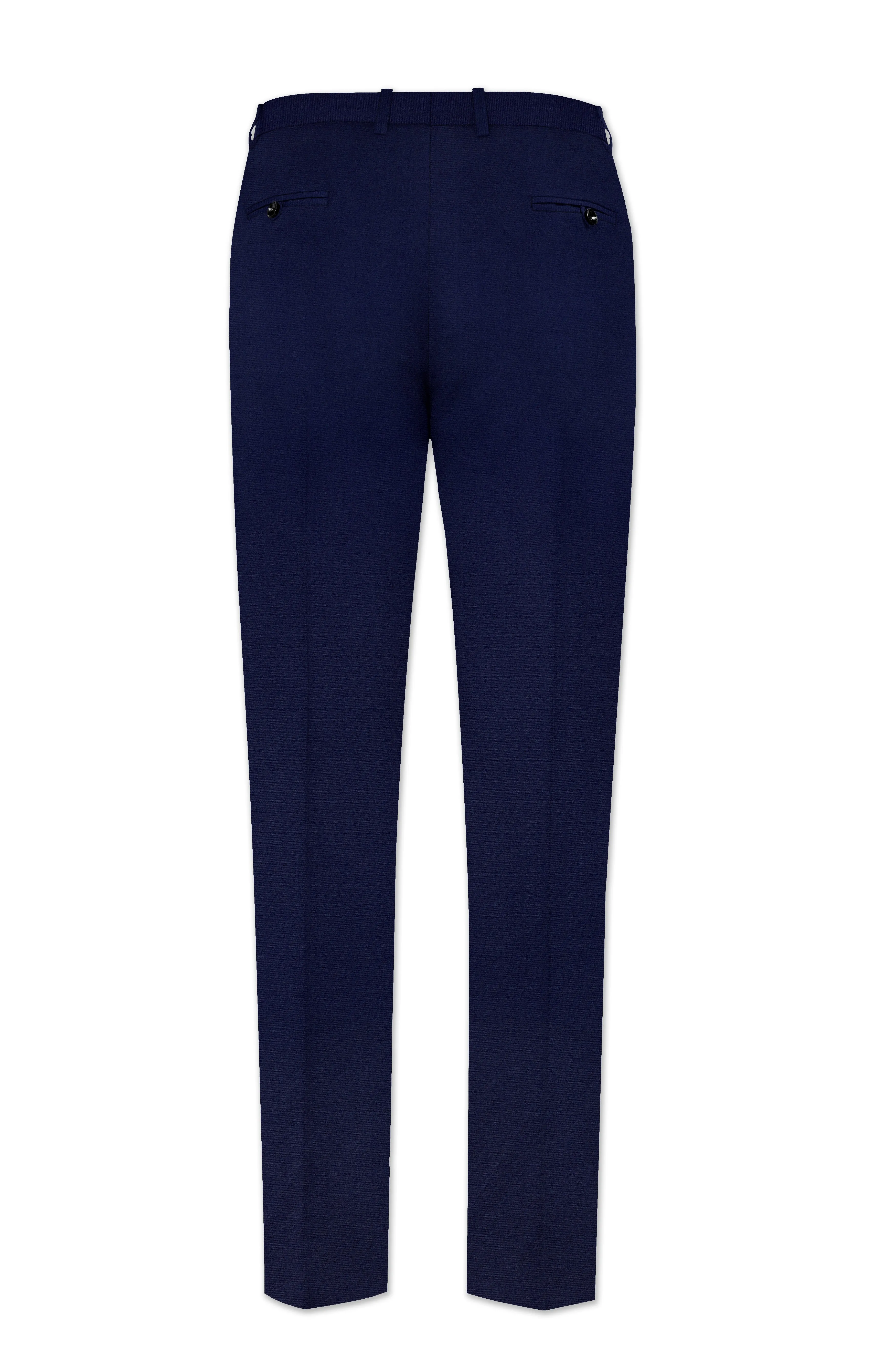 Baltic Blue Wool Rich Pant sold by French Crown product image thumbnail 5