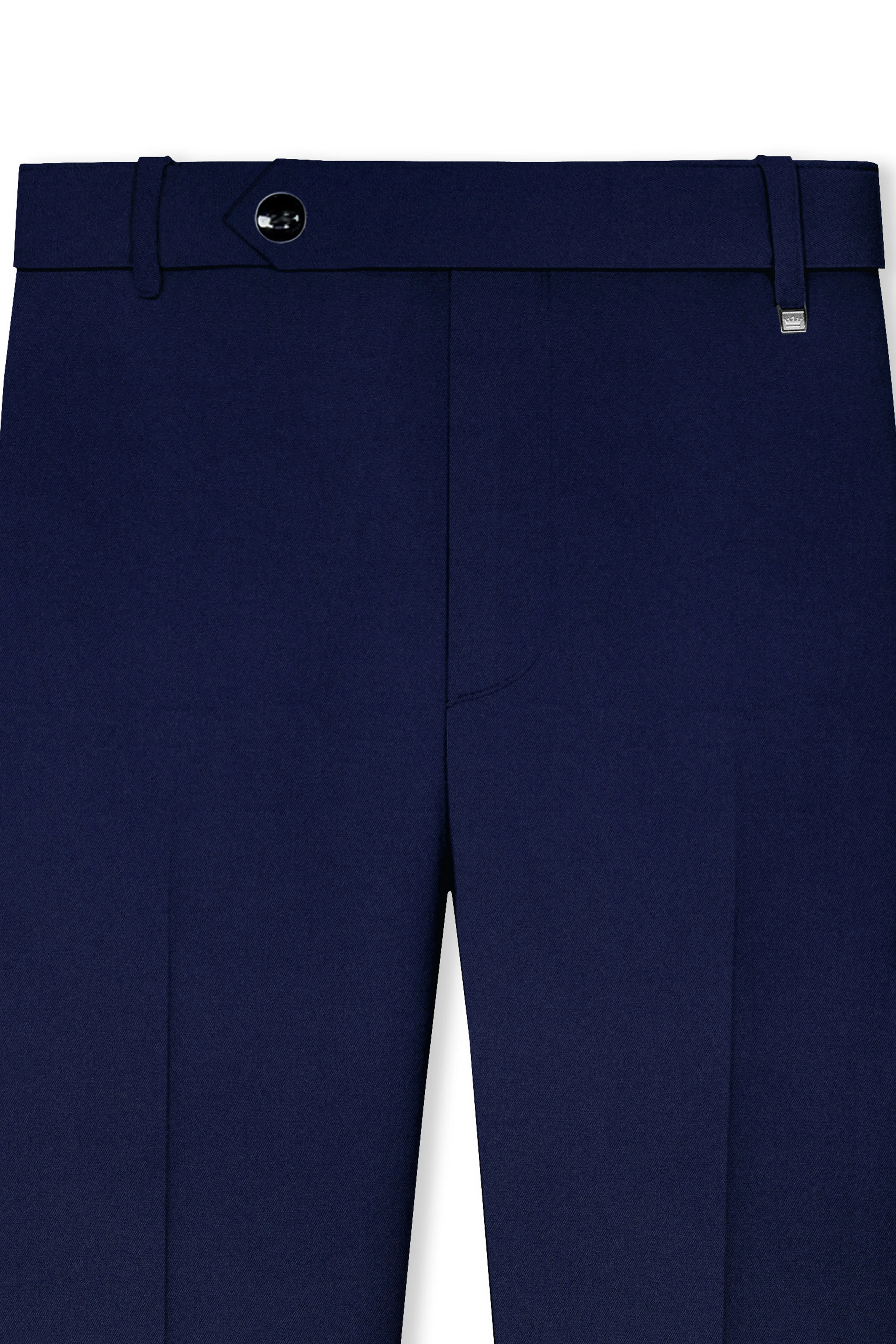 Baltic Blue Wool Rich Pant sold by French Crown product image thumbnail 4