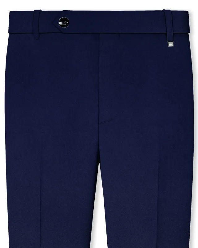 Baltic Blue Wool Rich Pant sold by French Crown