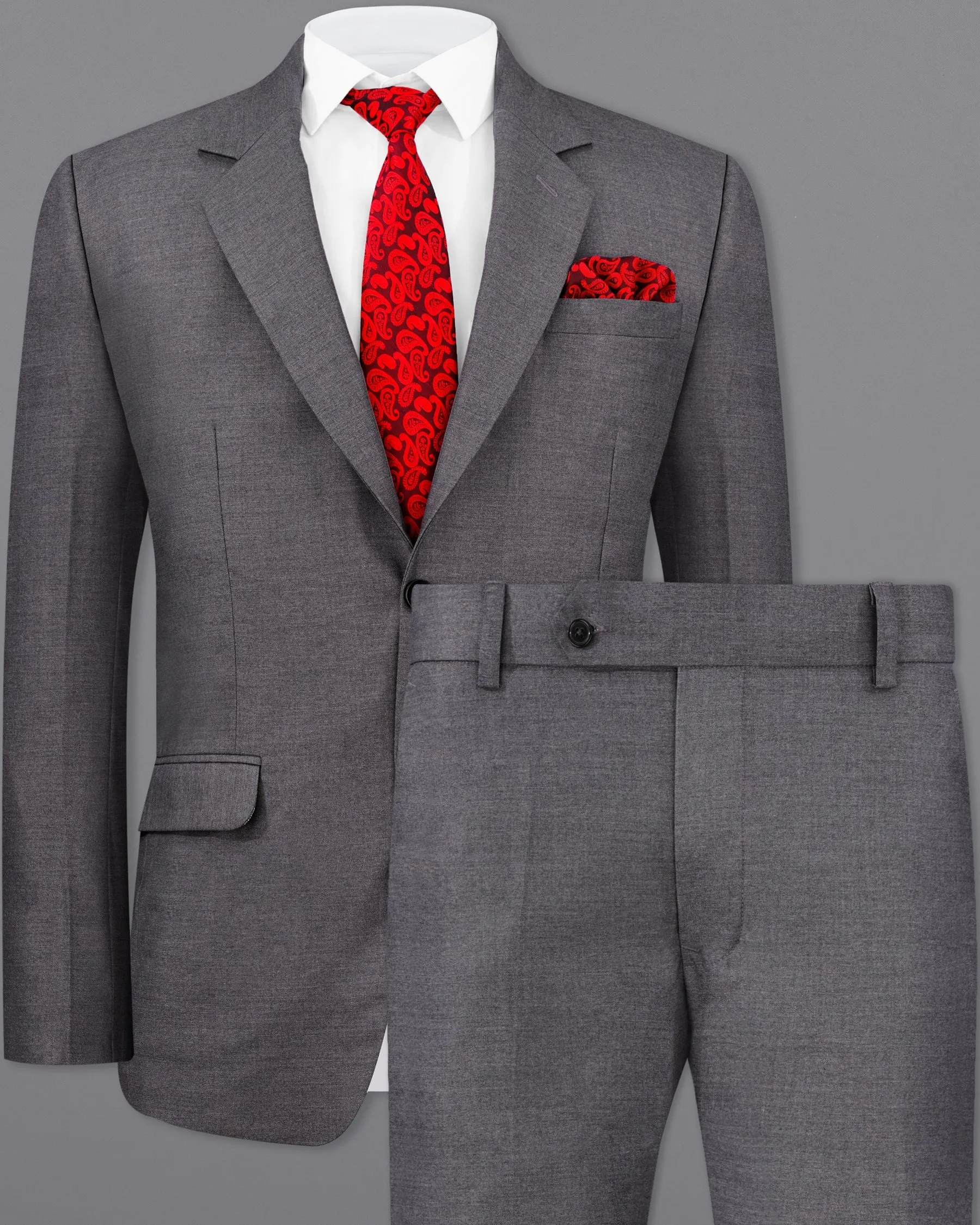 Dove Grey Wool Rich Single Breasted Suit sold by French Crown product image thumbnail 2