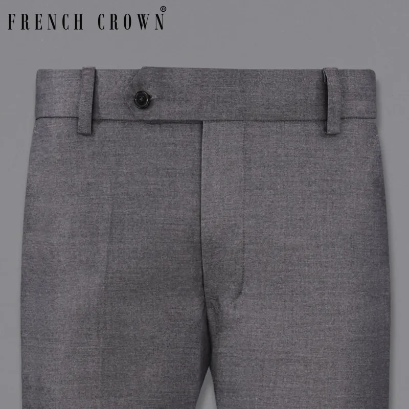 Dove Grey Wool Rich Pant sold by French Crown