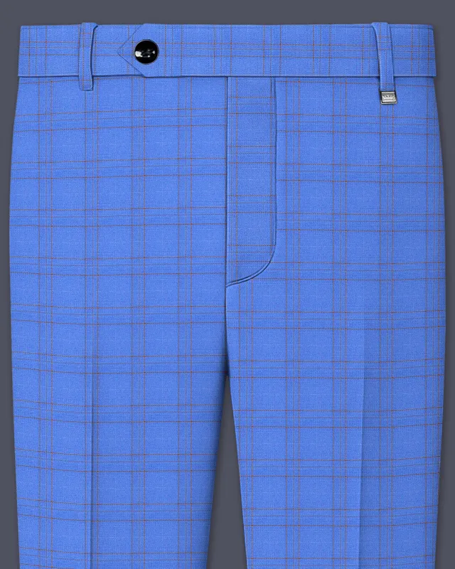 Scampi Blue With Pickled Brown Plaid Pant sold by French Crown