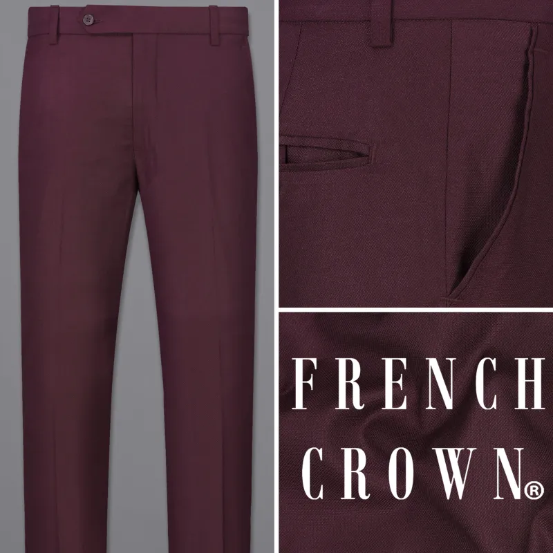 Cocoa Bean Maroon Pant made by French Crown