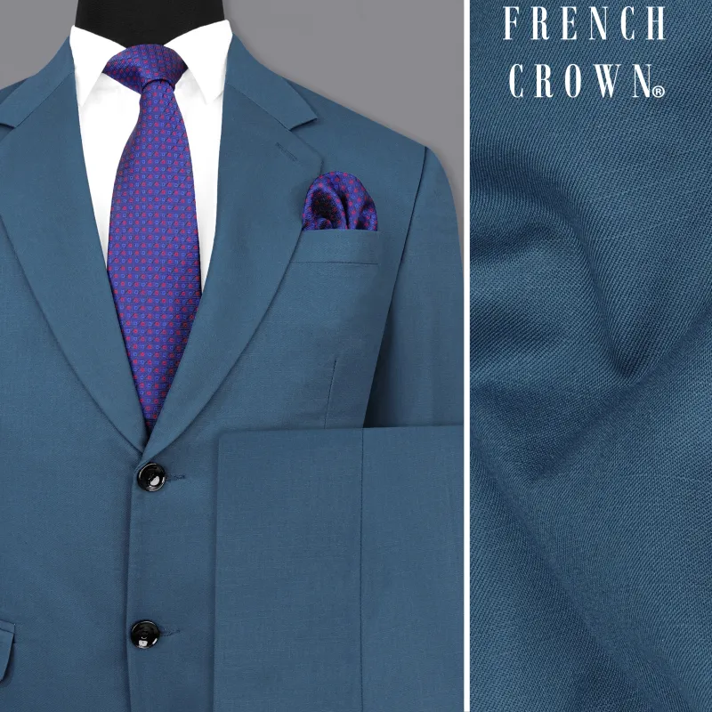 River Bed Blue Single Breasted Suit sold by French Crown