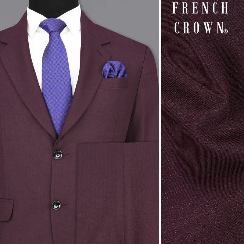 Eclipse Maroon Single Breasted Suit sold by French Crown