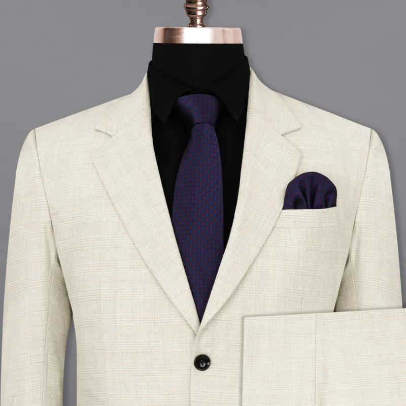 Cararra Brown Plaid Single Breasted Suit sold by French Crown