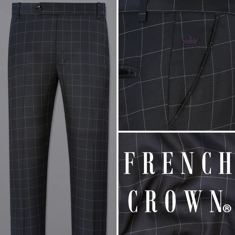 Thunder Blue Solid Pant sold by French Crown