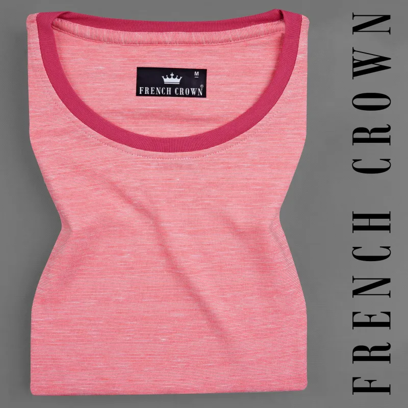 Sherbet Pink Premium Cotton T-Shirt sold by French Crown