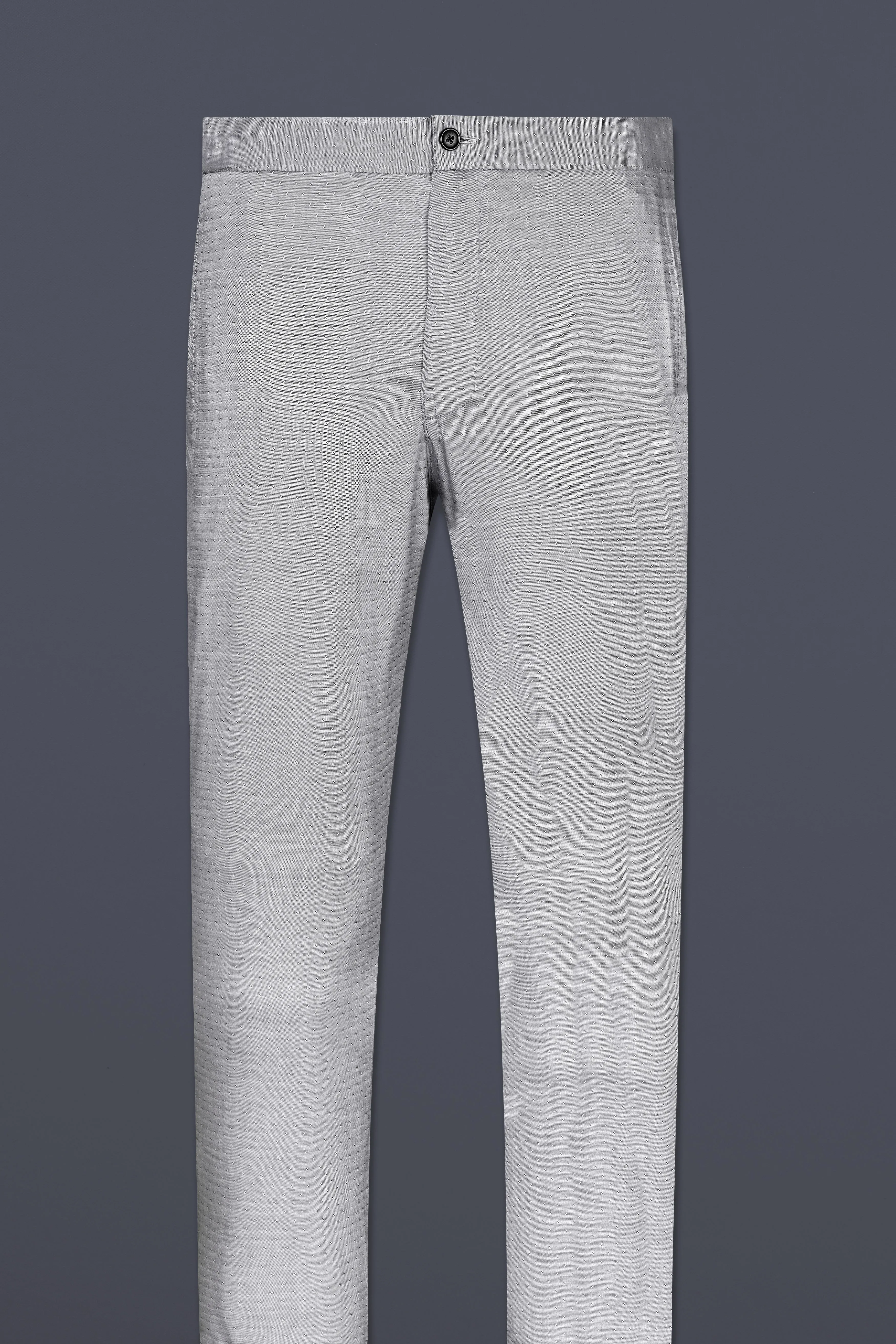Silver Chalice Gray Dobby Textured premium Cotton Lounge Pant sold by French Crown product image thumbnail 2