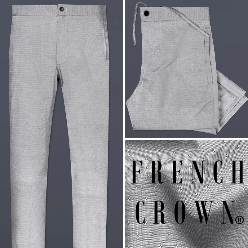 Silver Chalice Gray Dobby Textured premium Cotton Lounge Pant sold by French Crown