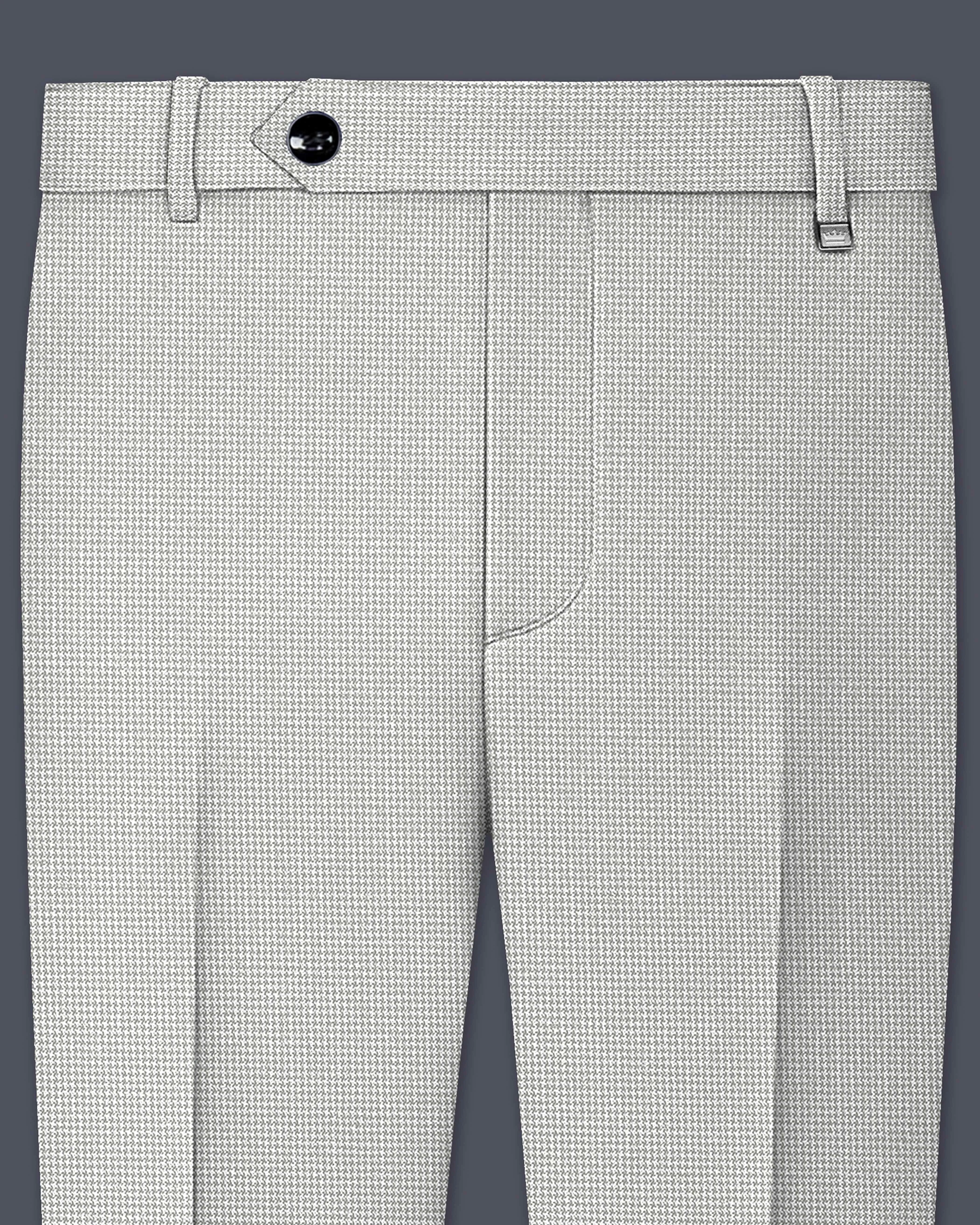 Shady Lady Grey houndstooth Wool Rich Pant sold by French Crown