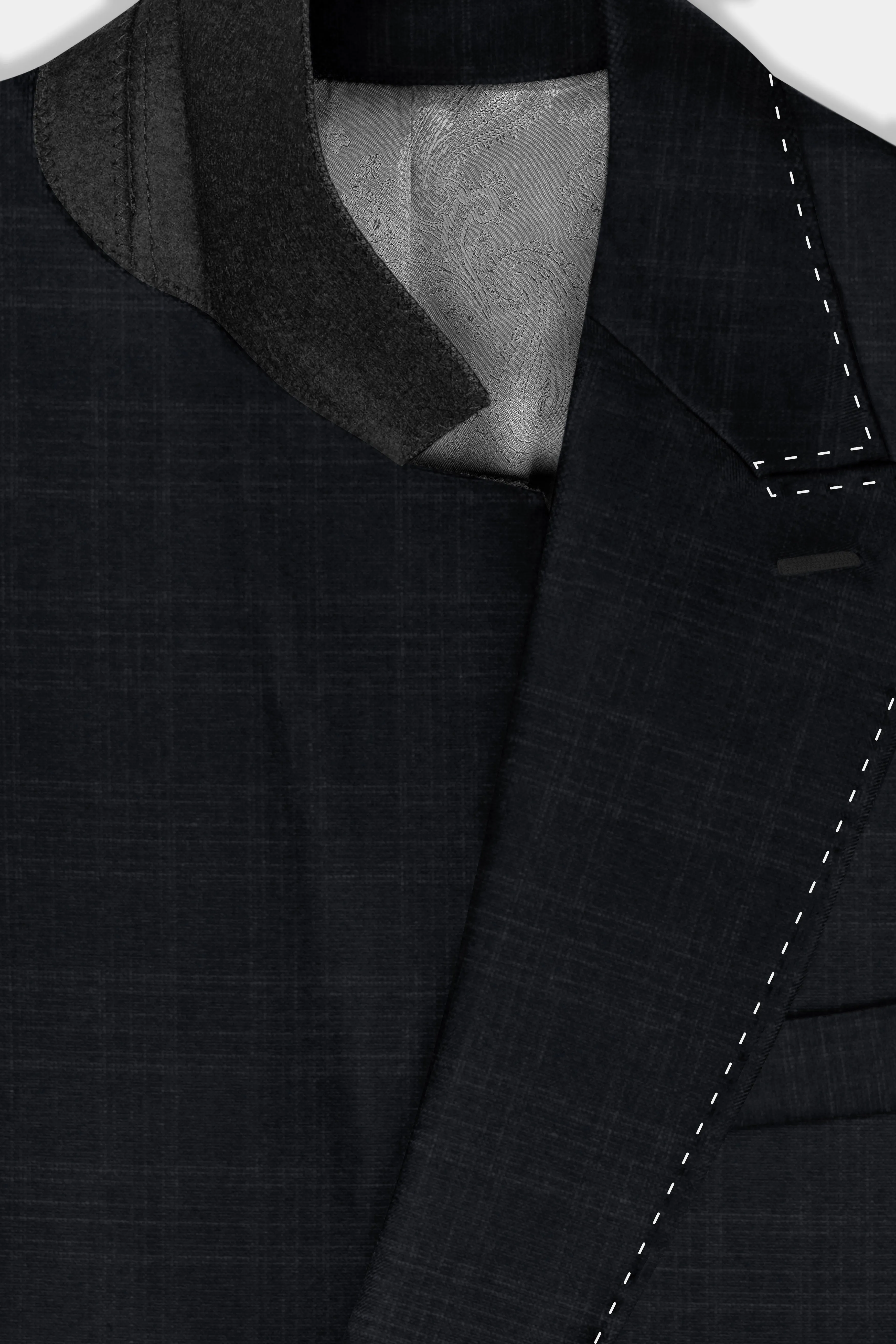 Racing Gray Plaid Wool Blend Double Breasted Suit sold by French Crown product image thumbnail 4