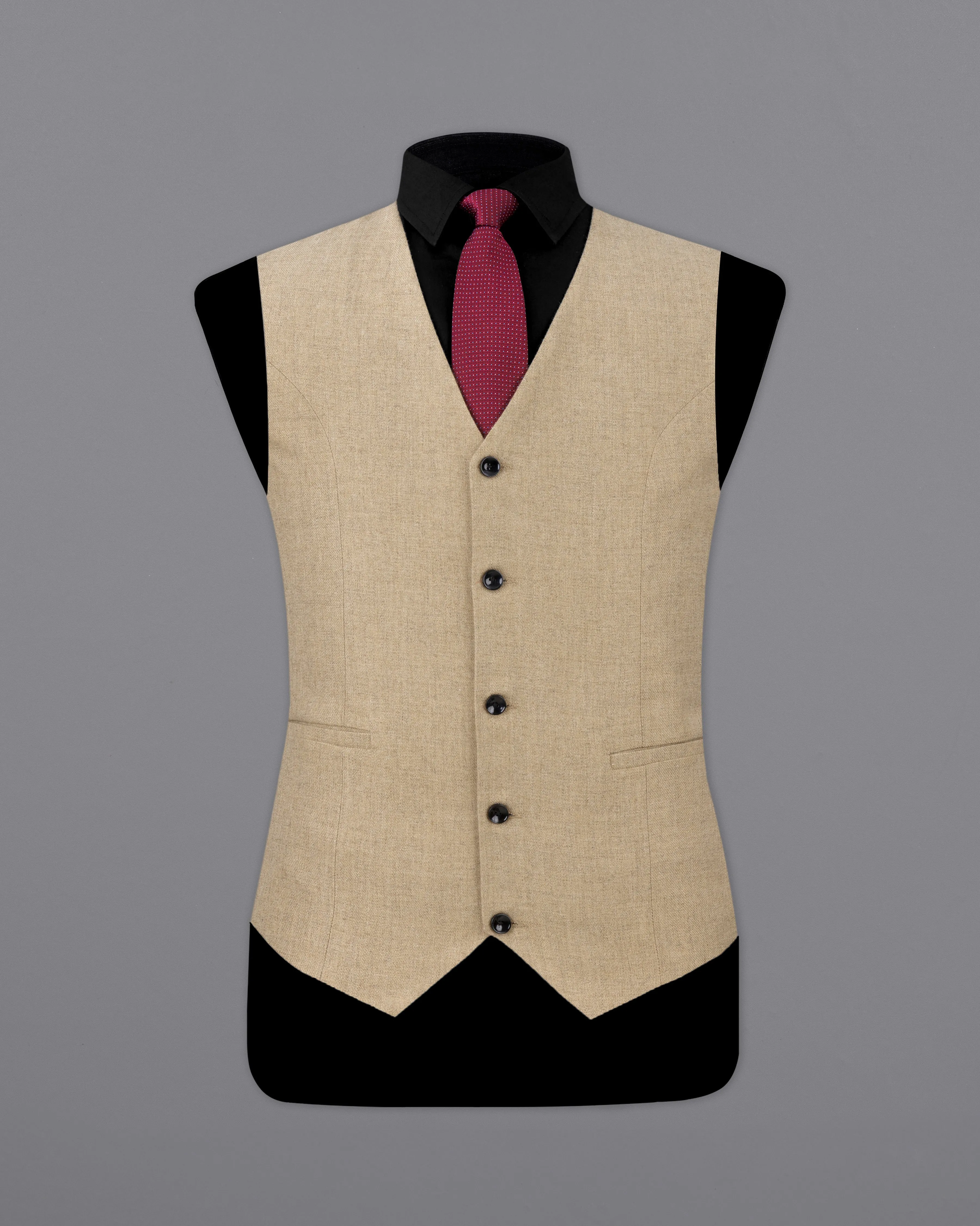 Bronco Brown Wool Rich Waistcoat sold by French Crown product image thumbnail 2