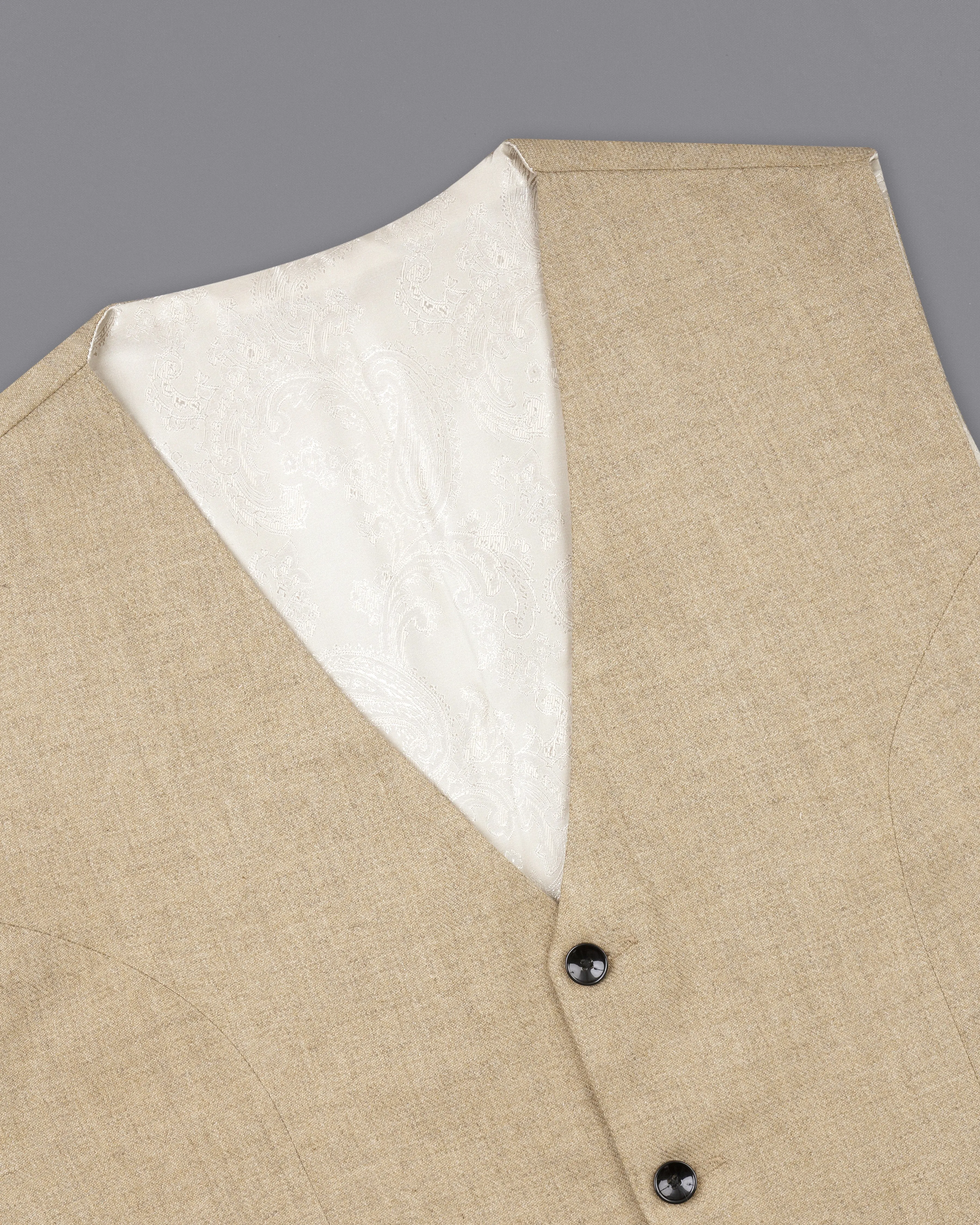 Bronco Brown Wool Rich Waistcoat sold by French Crown product image thumbnail 5