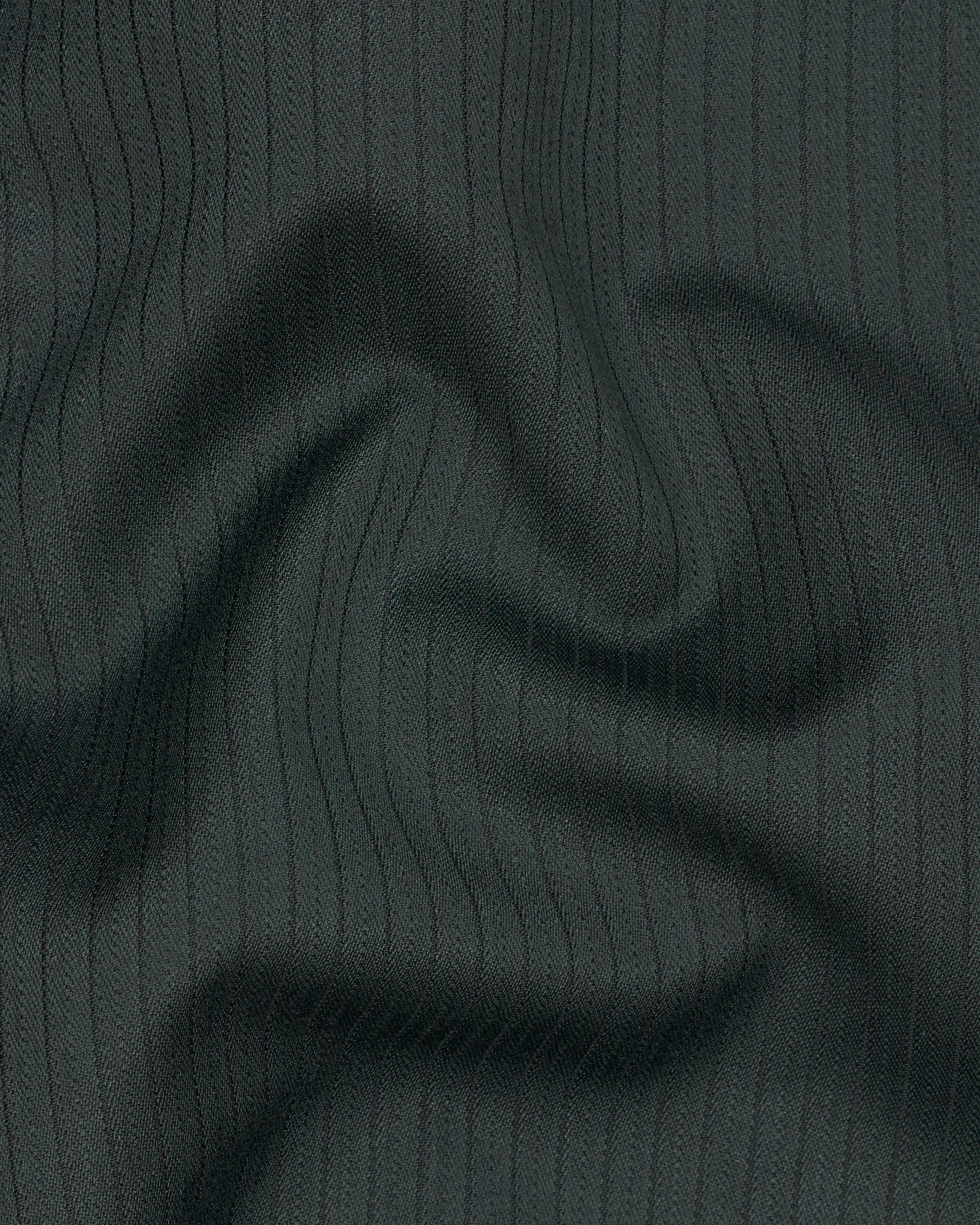 Gravel Dark Green Striped Designer Nehru Jacket sold by French Crown product image thumbnail 3