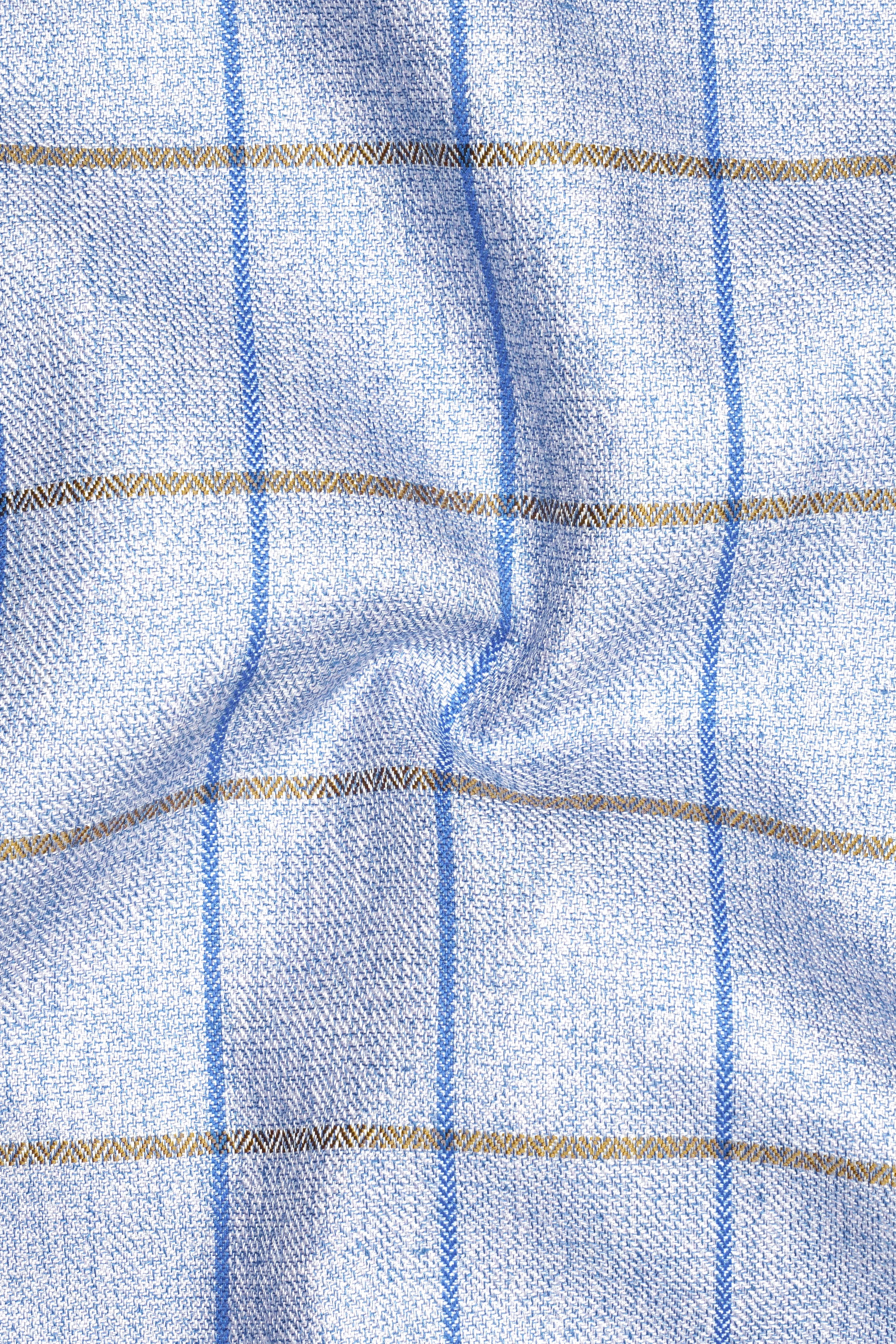 Mobster Blue Checkered Designer Waistcoat sold by French Crown product image thumbnail 3