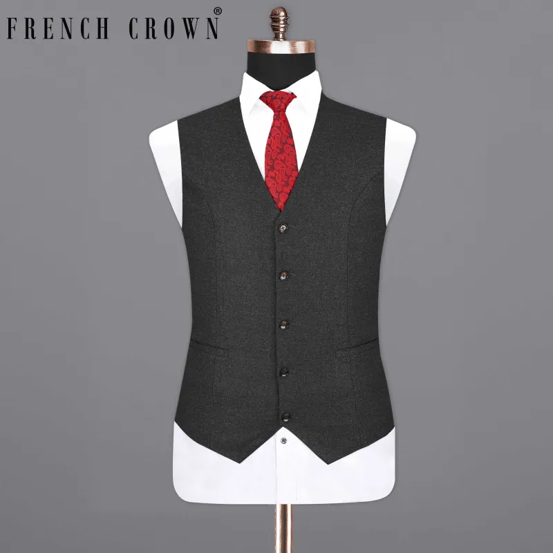 Mine Shaft Gray Pure Wool Waistcoat made by French Crown