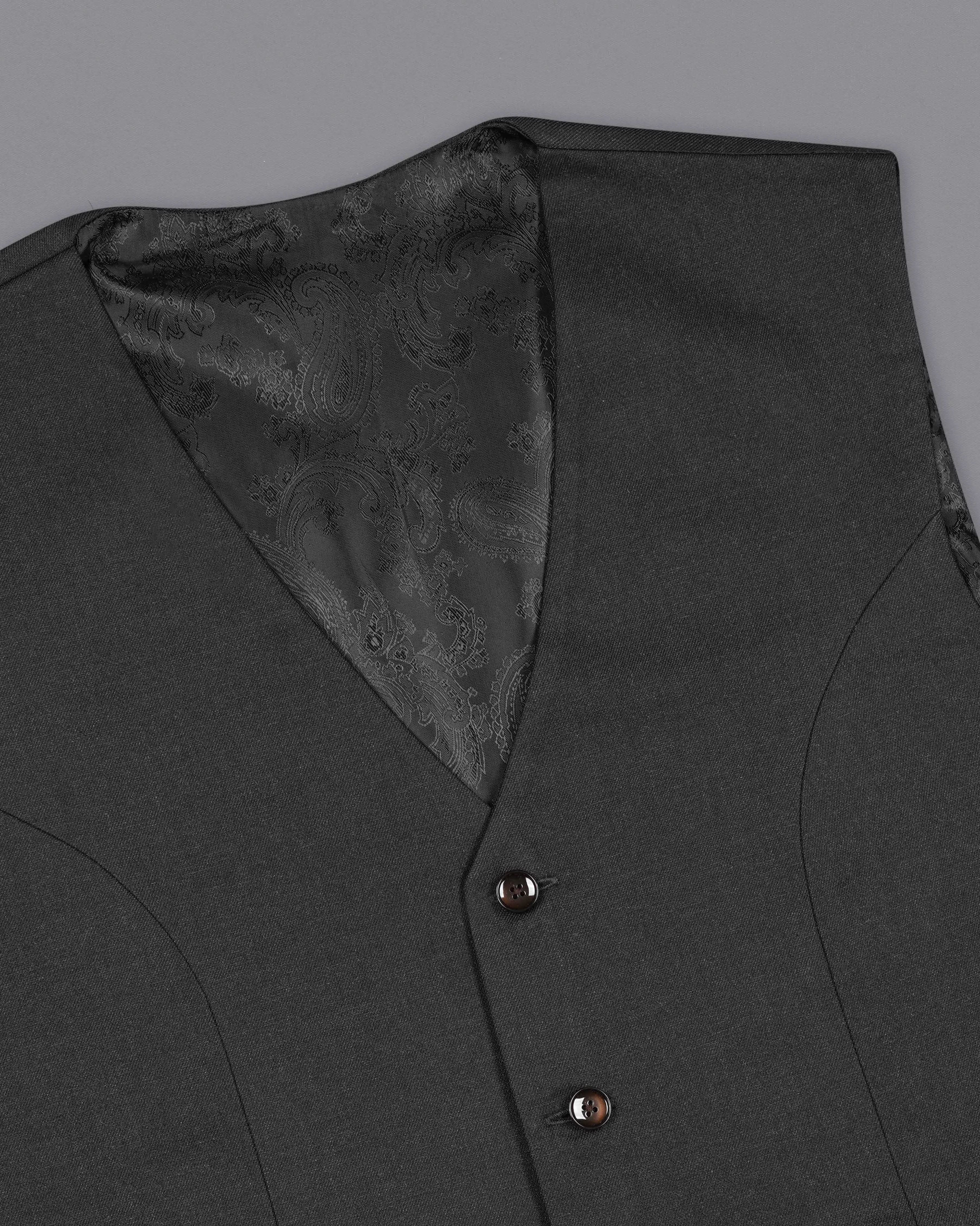 Mine Shaft Gray Pure Wool Waistcoat sold by French Crown product image thumbnail 4