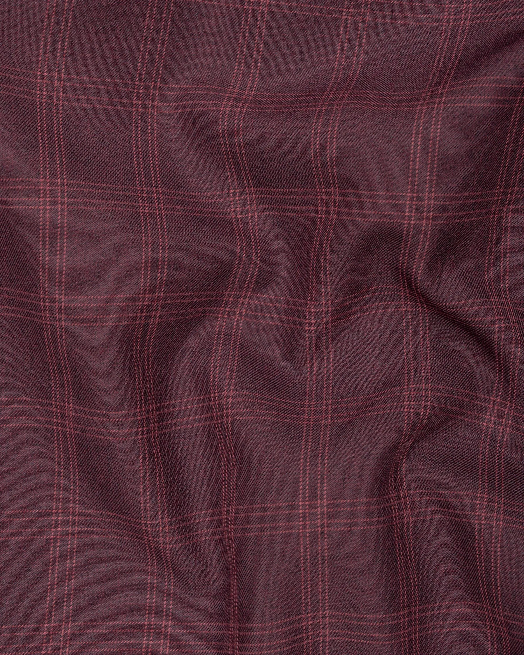 Dark Byzantium Plaid Waistcoat sold by French Crown product image thumbnail 3