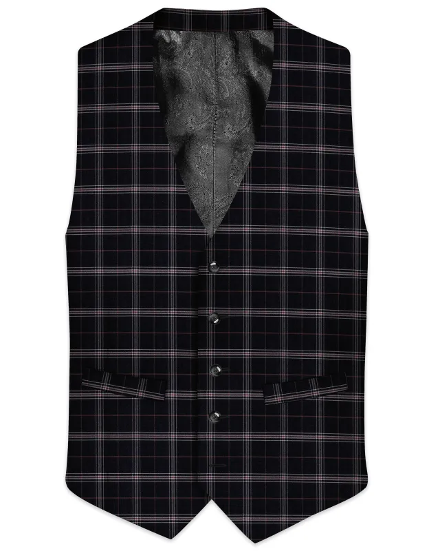Mind Shaft Black Plaid Woolrich Waistcoat sold by French Crown