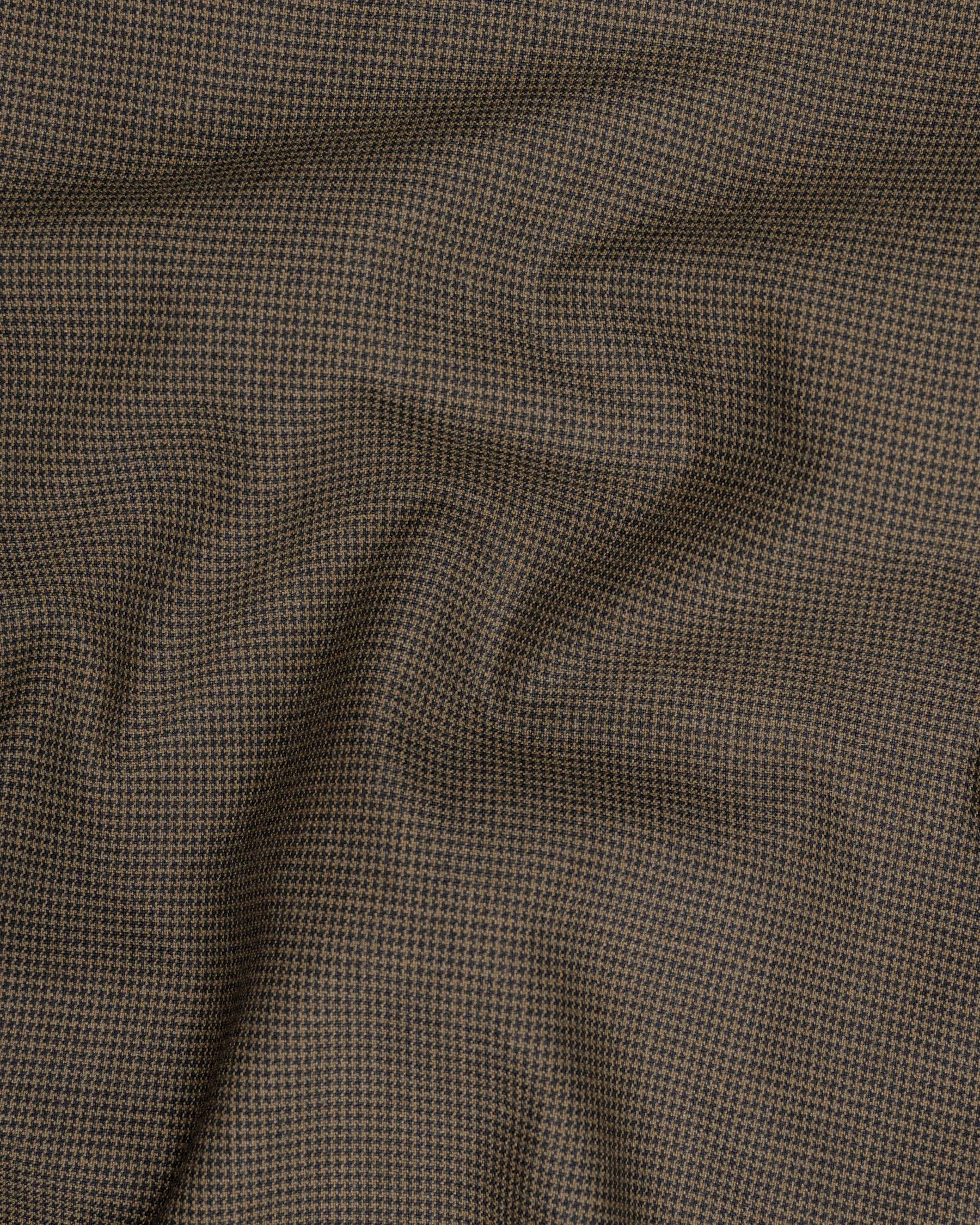 Coffee Brown Hounstooth Wool Rich Sports Waistcoat sold by French Crown product image thumbnail 3