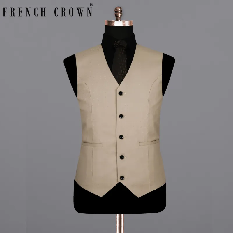 Malta Cream Wool Rich Waistcoat sold by French Crown