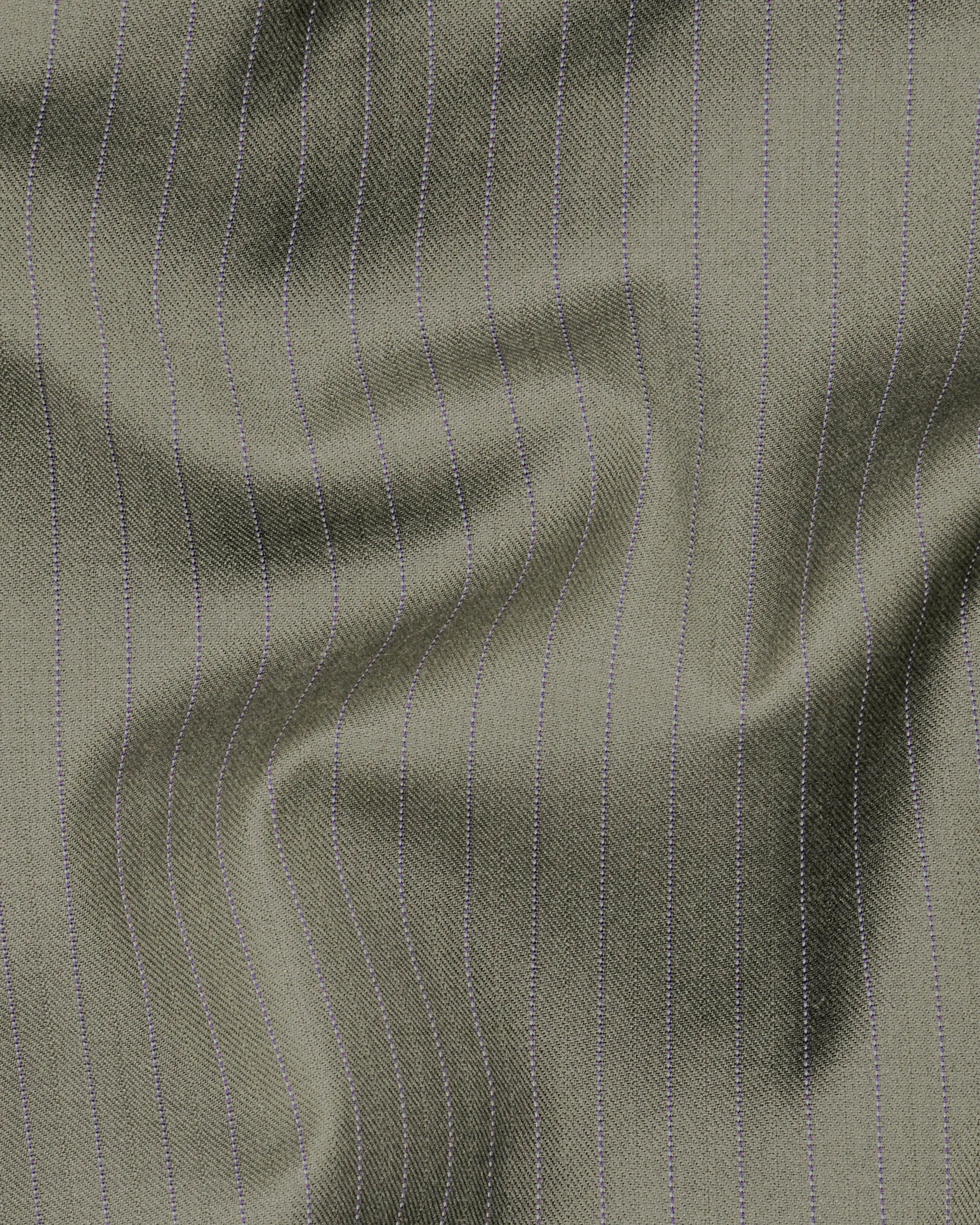 Silver Pinstriped Wool Blend Waistcoat sold by French Crown product image thumbnail 3