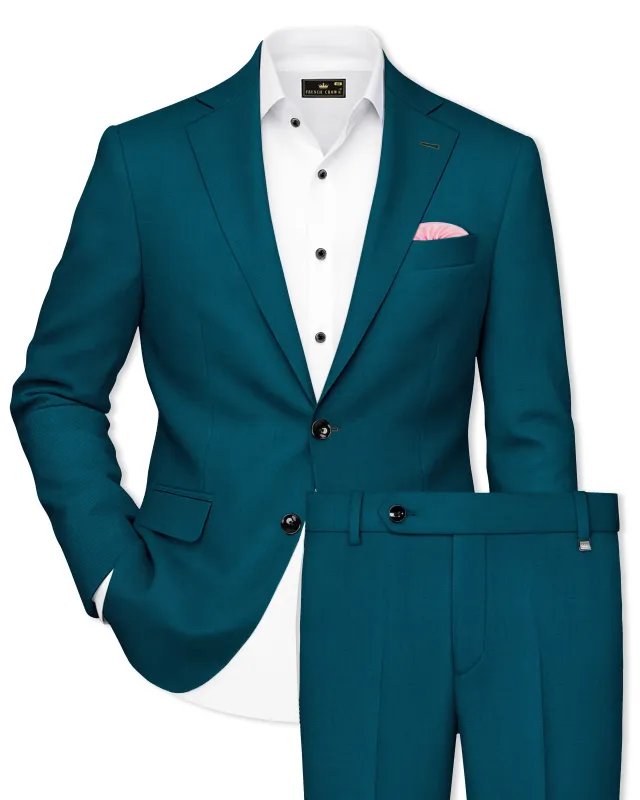 Casal Blue Wool Rich Suit sold by French Crown