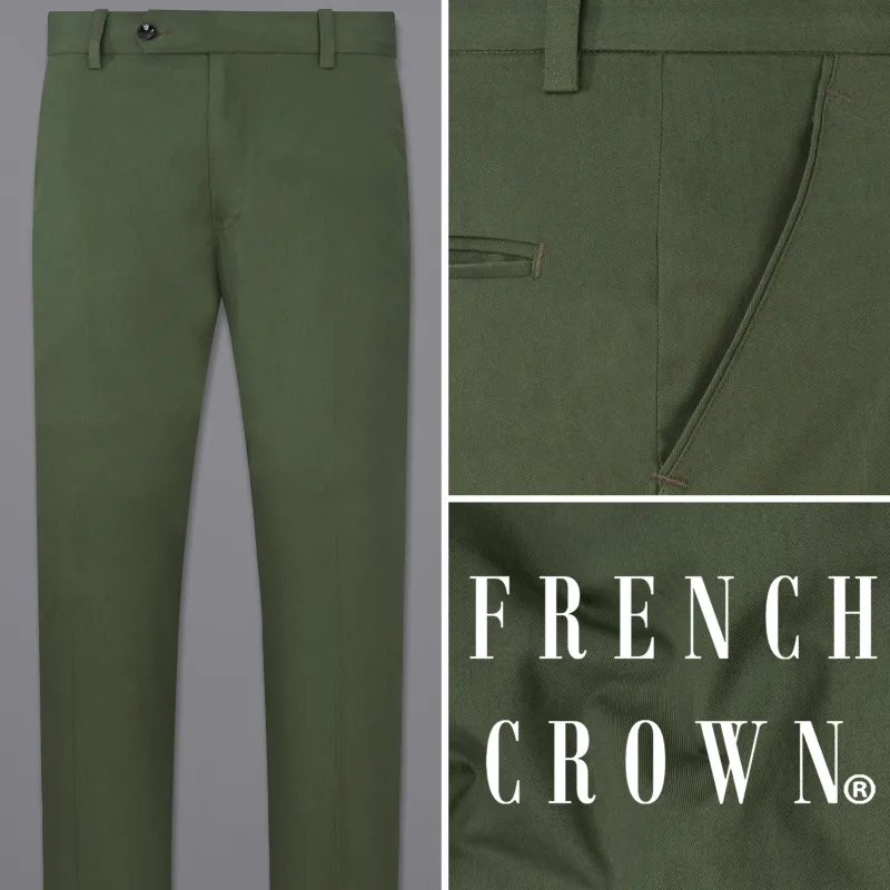 Rifle Green Premium Cotton Pant sold by French Crown