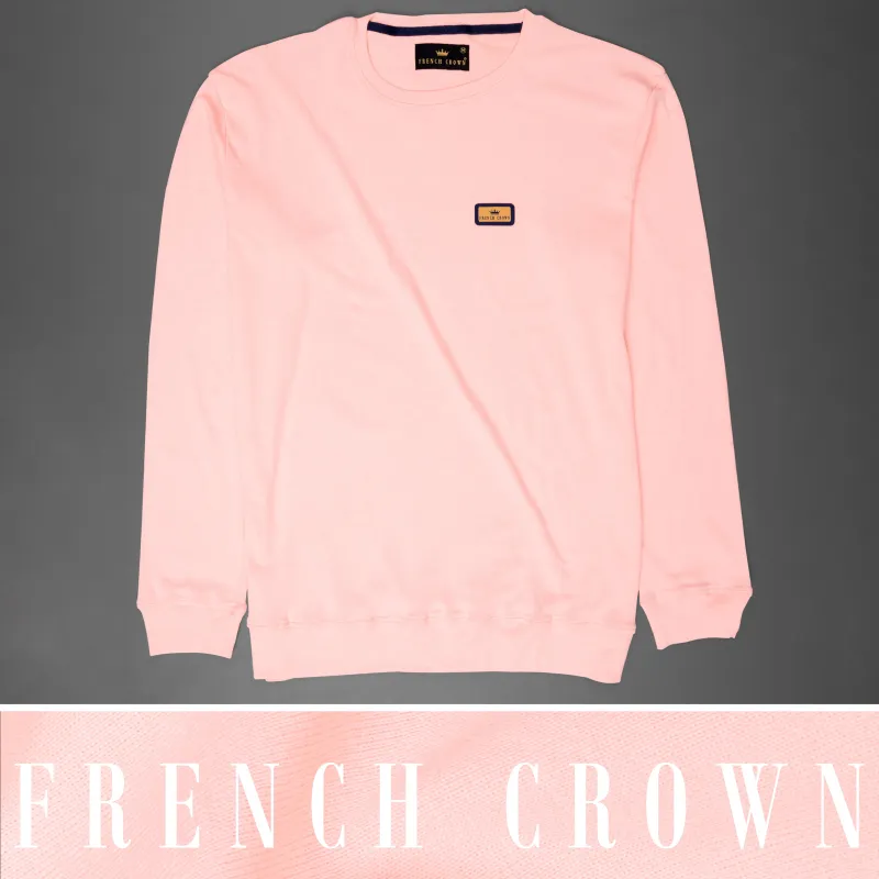 Tuft Bush Peach Full Sleeve Premium Cotton Jersey Sweatshirt sold by French Crown
