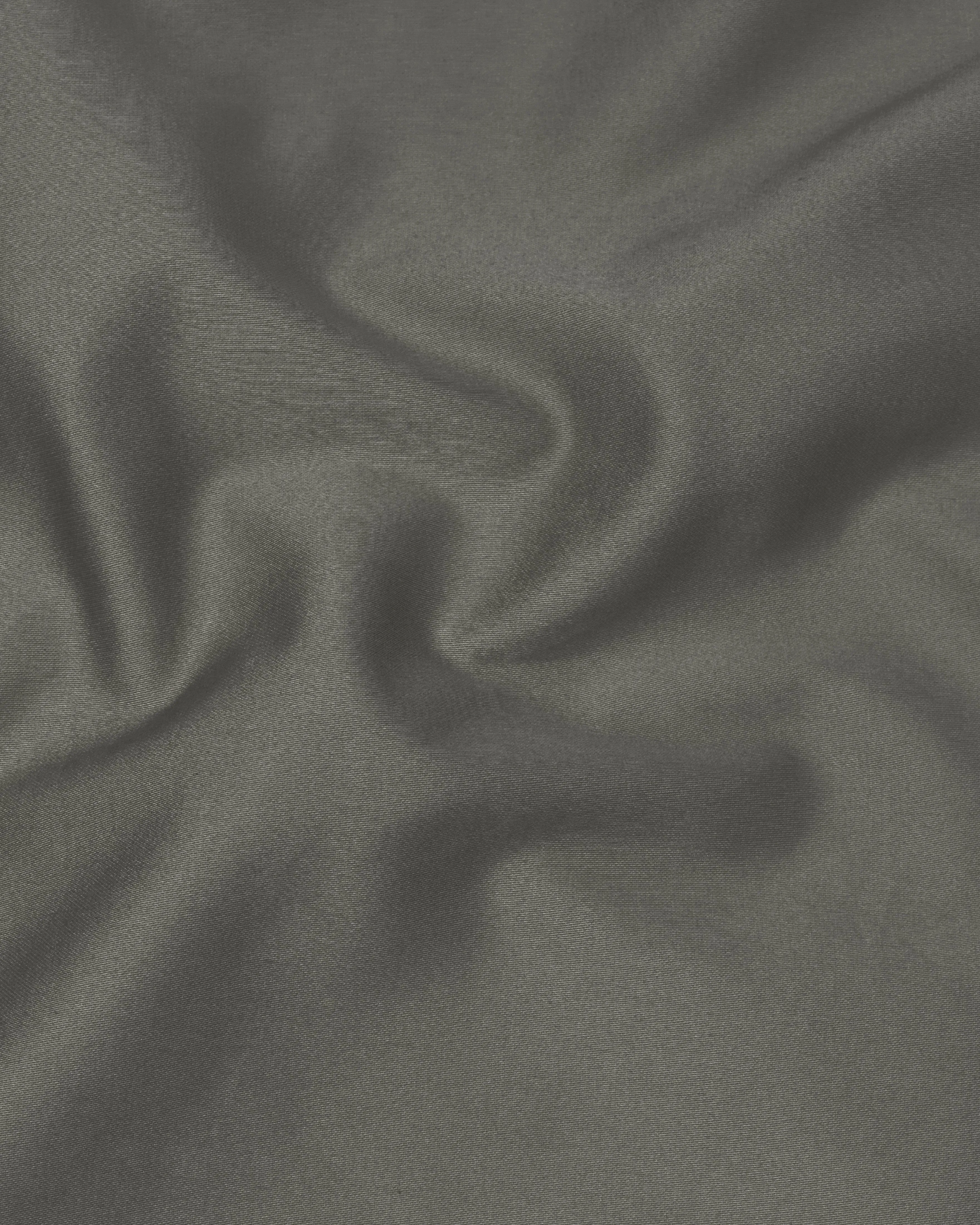 Ironside Gray Stretchable Cross Placket Bandhgala Premium Cotton traveler Suit sold by French Crown product image thumbnail 3