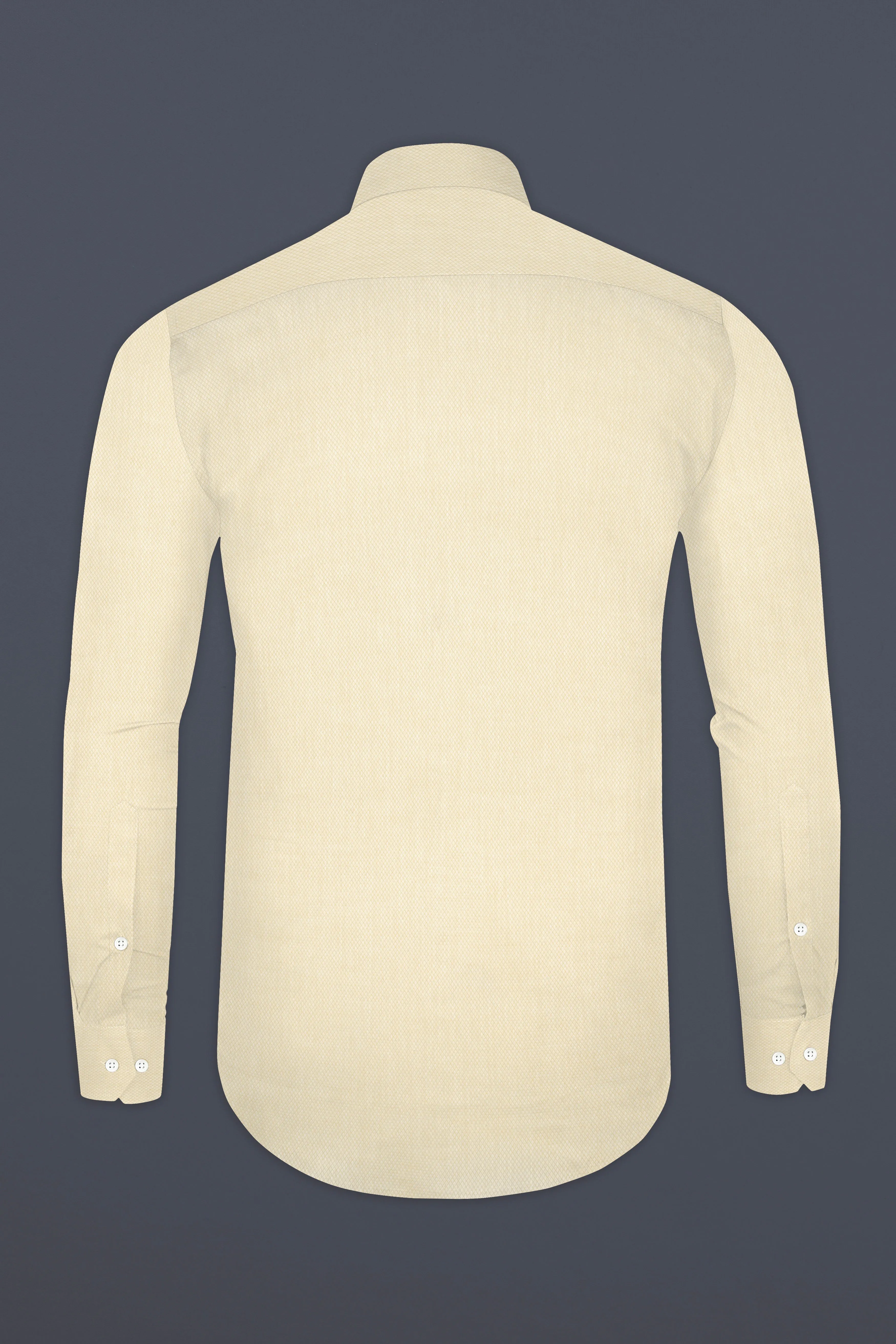 Givry Cream Dobby Textured Premium Giza Cotton Shirt sold by French Crown product image thumbnail 5