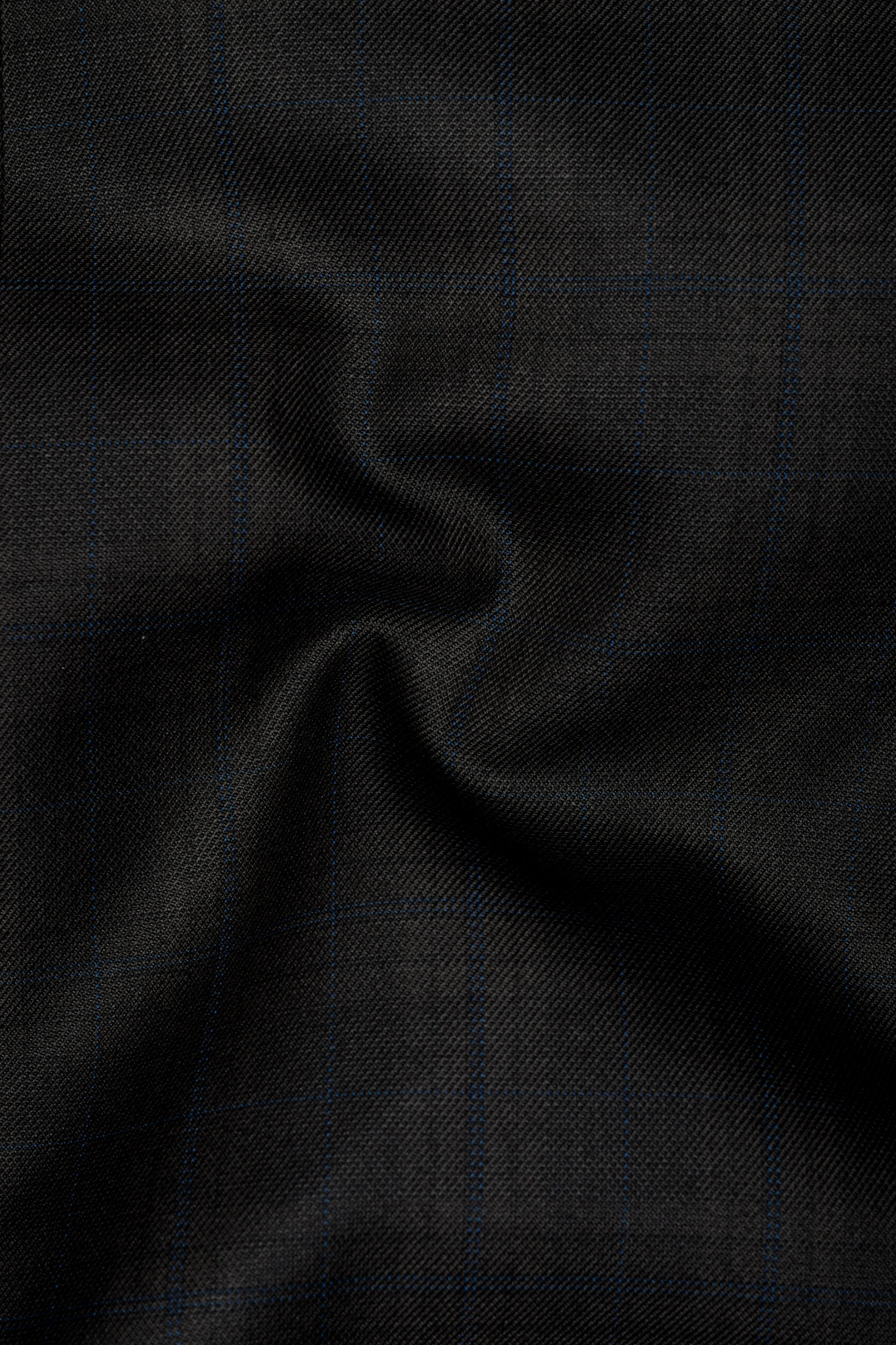 Thunder brown Plaid Cross Placket Bandhgala Wool Rich Suit sold by French Crown product image thumbnail 3
