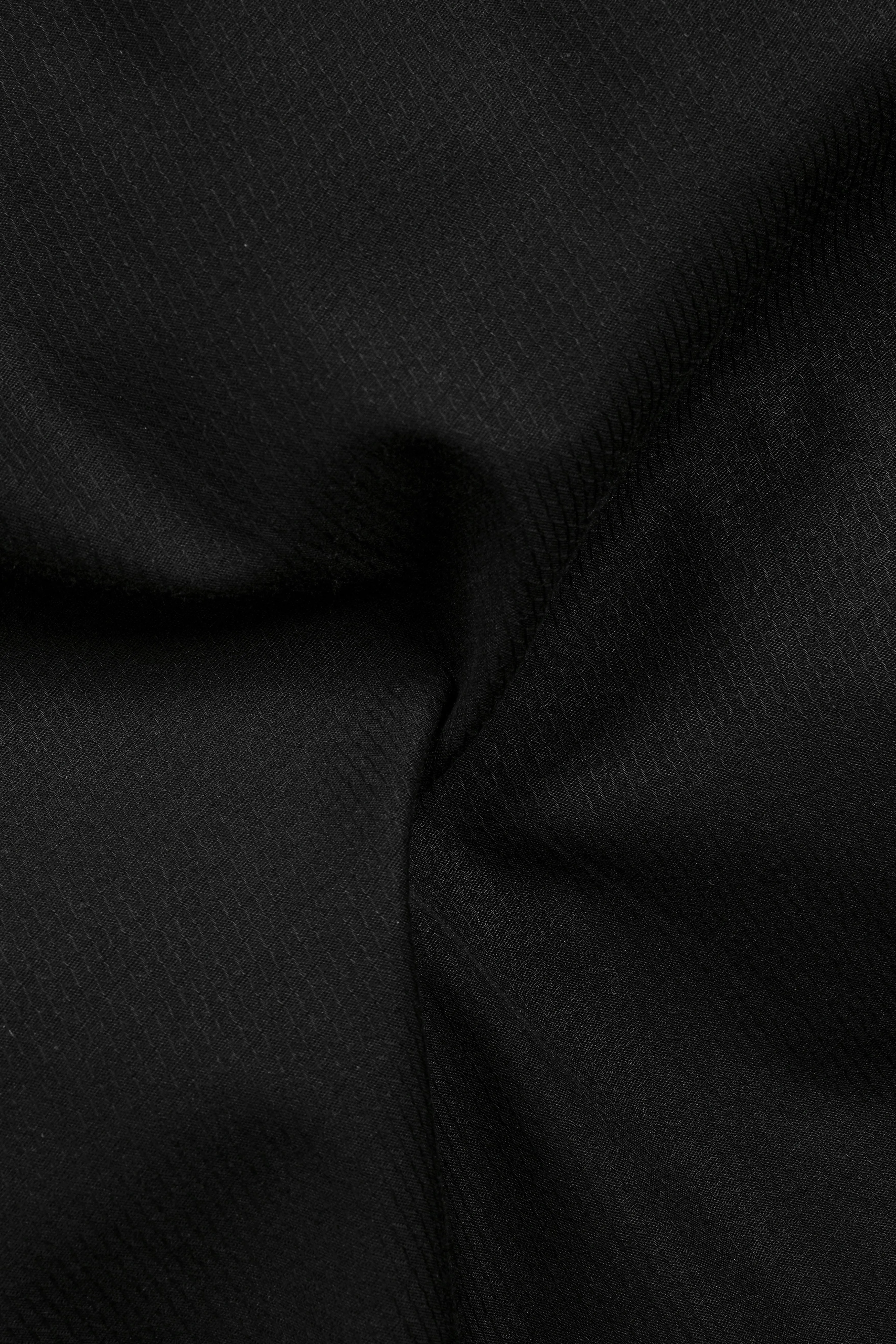 Jade Black Dobby Textured Premium Cotton Shirt sold by French Crown product image thumbnail 2
