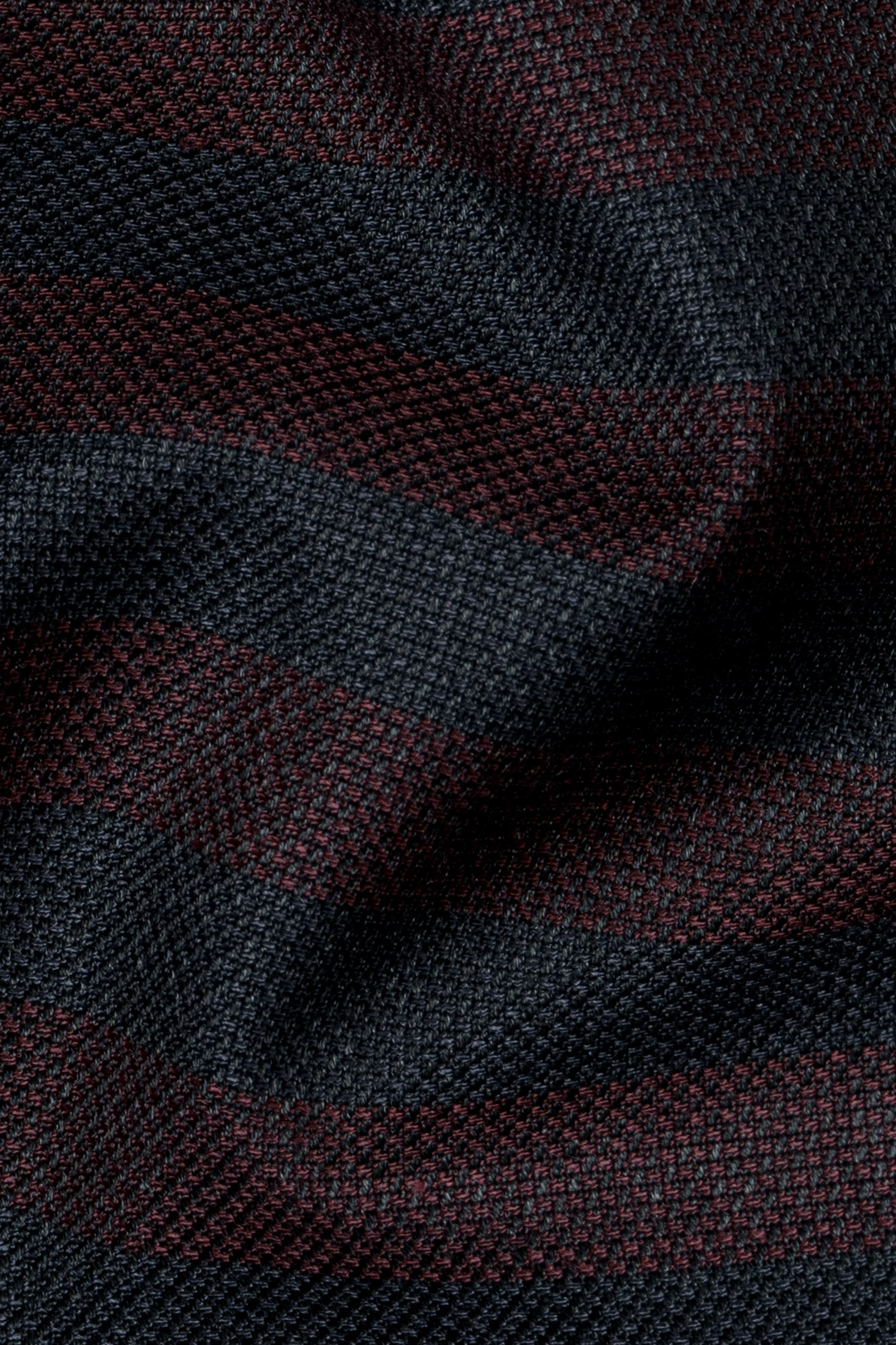 Jade Black with Shark Brown Striped Wool Blend Blazer sold by French Crown product image thumbnail 3