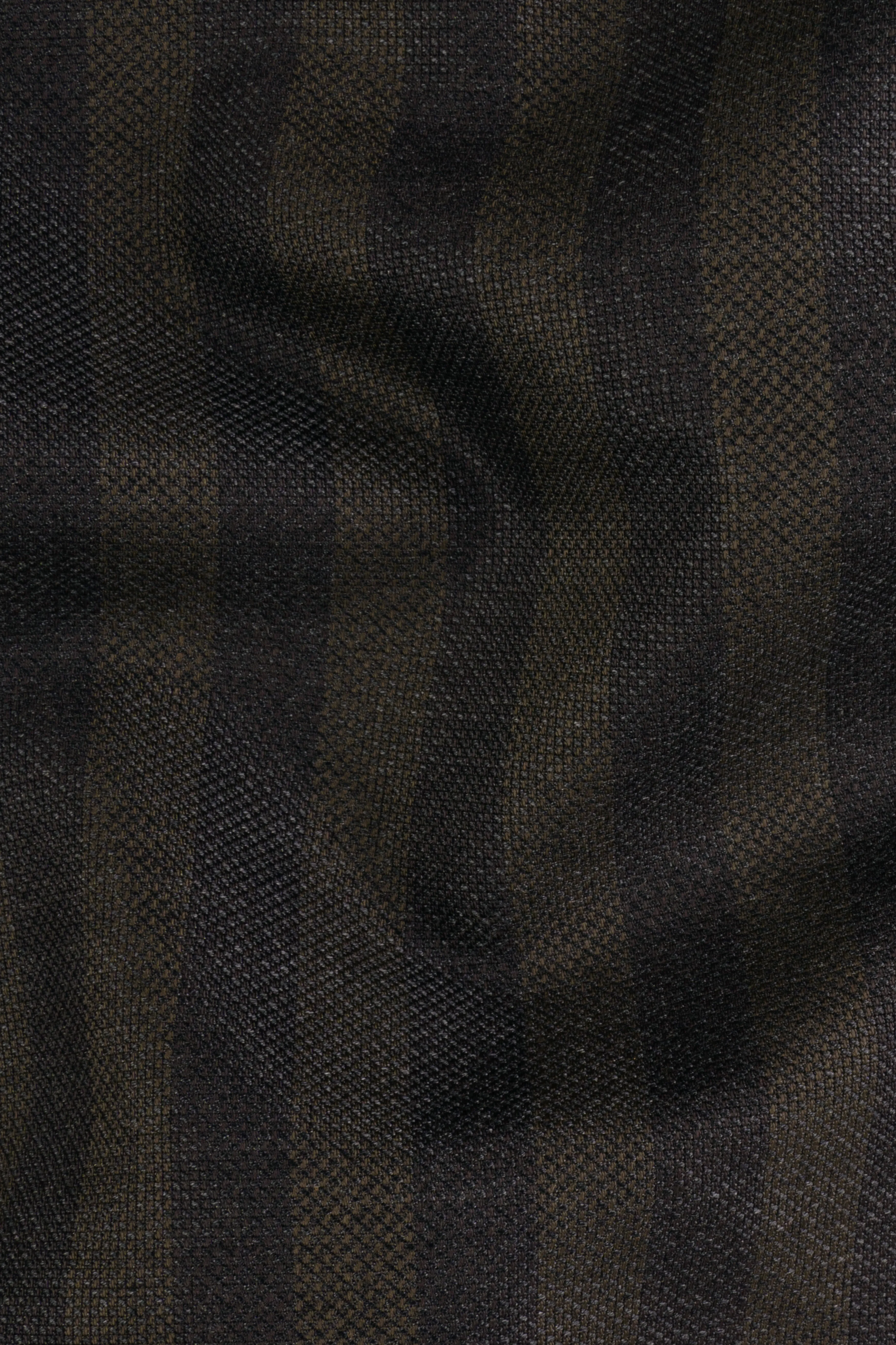 Taupe Brown With Jade Black Striped Wool Blend Double Breasted Blazer sold by French Crown product image thumbnail 3