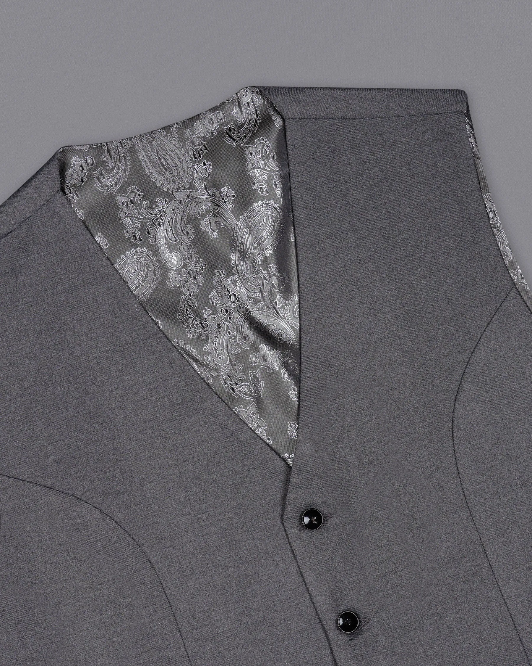 Vampire Light Gray Waistcoat sold by French Crown product image thumbnail 4