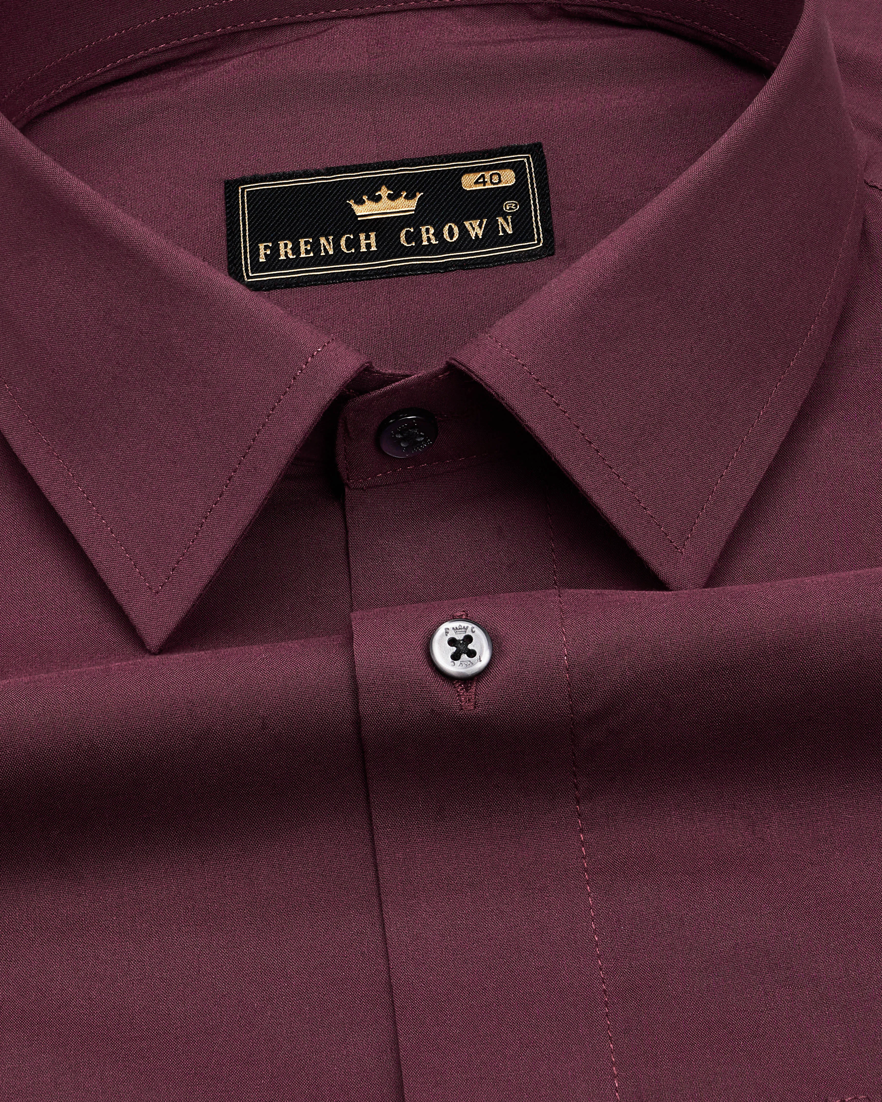 Wine Berry Premium Cotton Shirt sold by French Crown