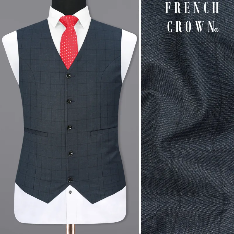 lridium with mirage plaid Waistcoat sold by French Crown