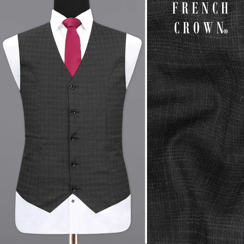 Zeus Gray Plaid Waistcoat sold by French Crown