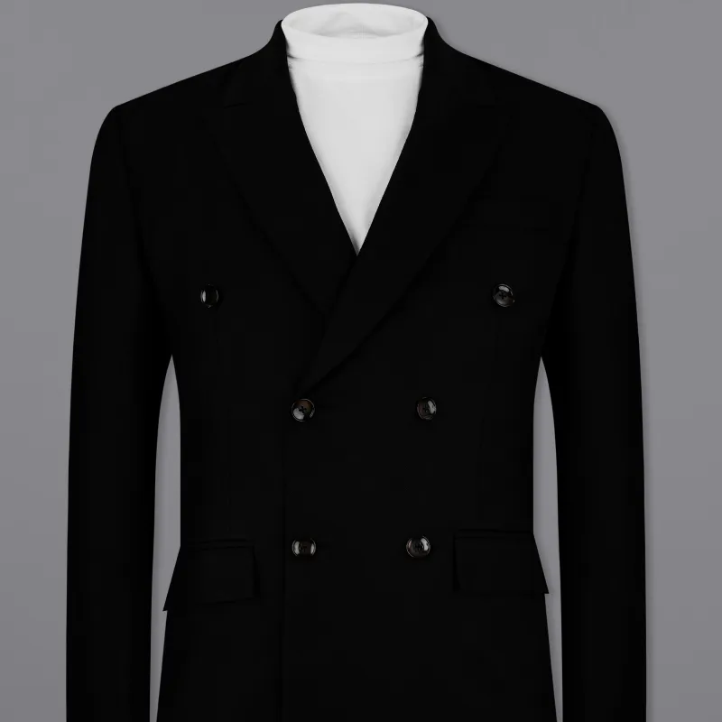 Jade Black Double Breasted Blazer sold by French Crown